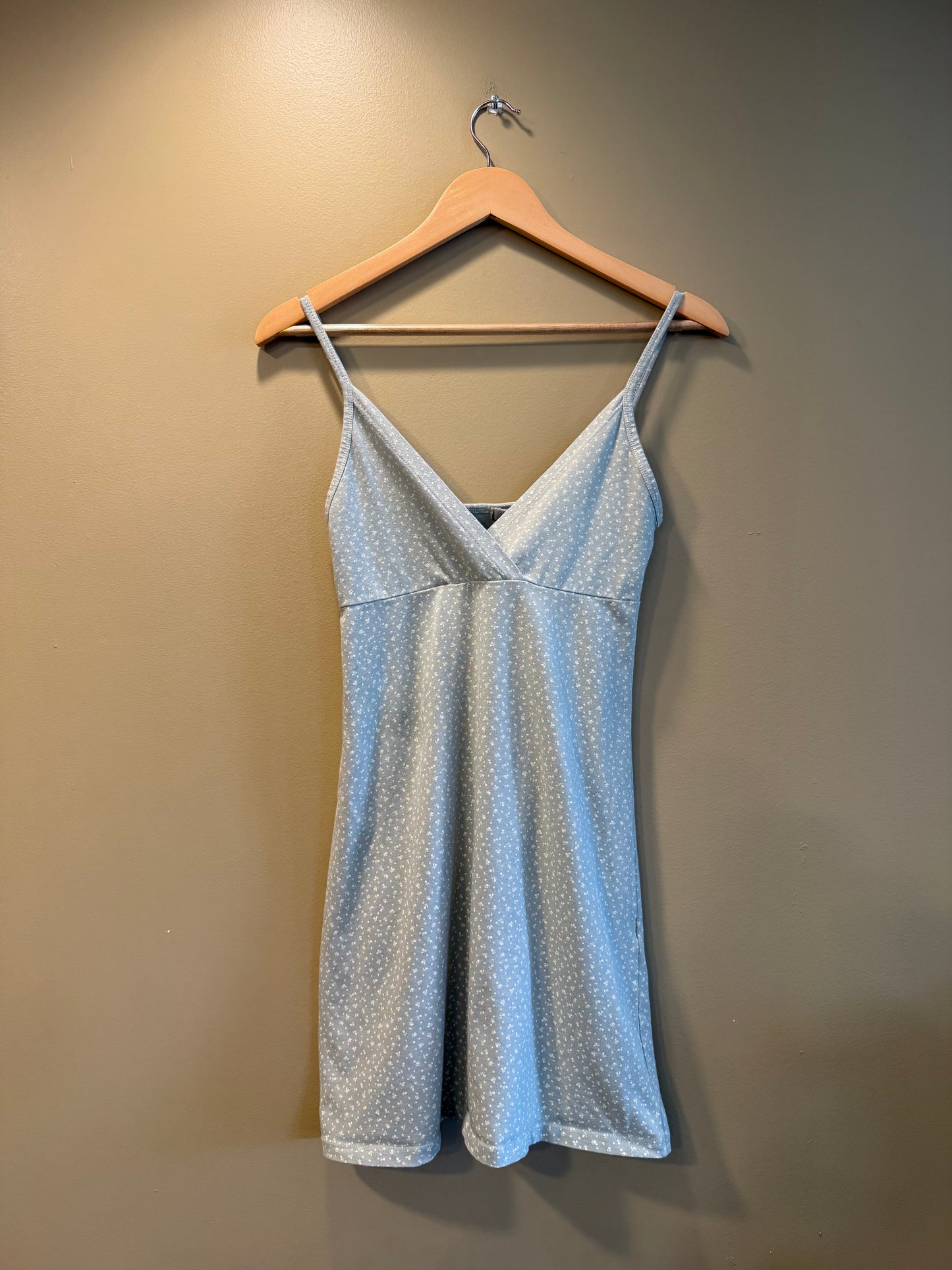John Galt Brandy Melville Sea Foam Green Floral Dress- S
