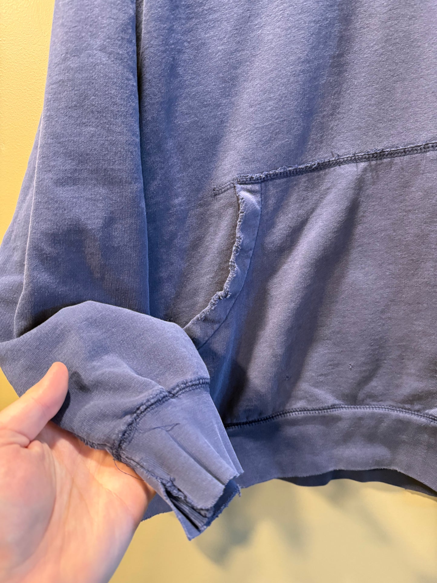 Vintage Y2K Aeropostale Distressed Navy Blue Hoodie Sweatshirt- XL
