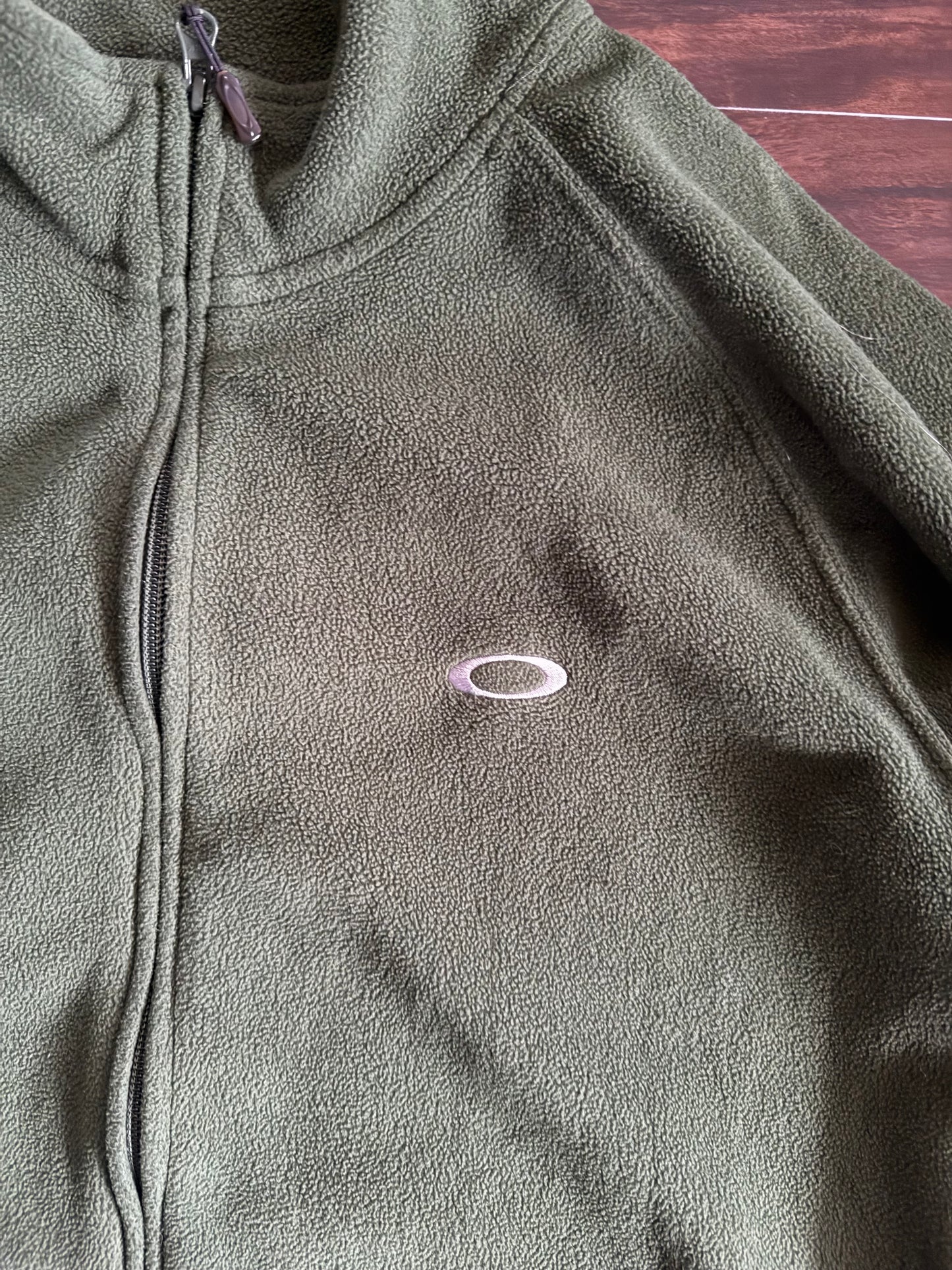 Vintage Oakley Forrest Green Full-Zip Tech Fleece Jacket- XL