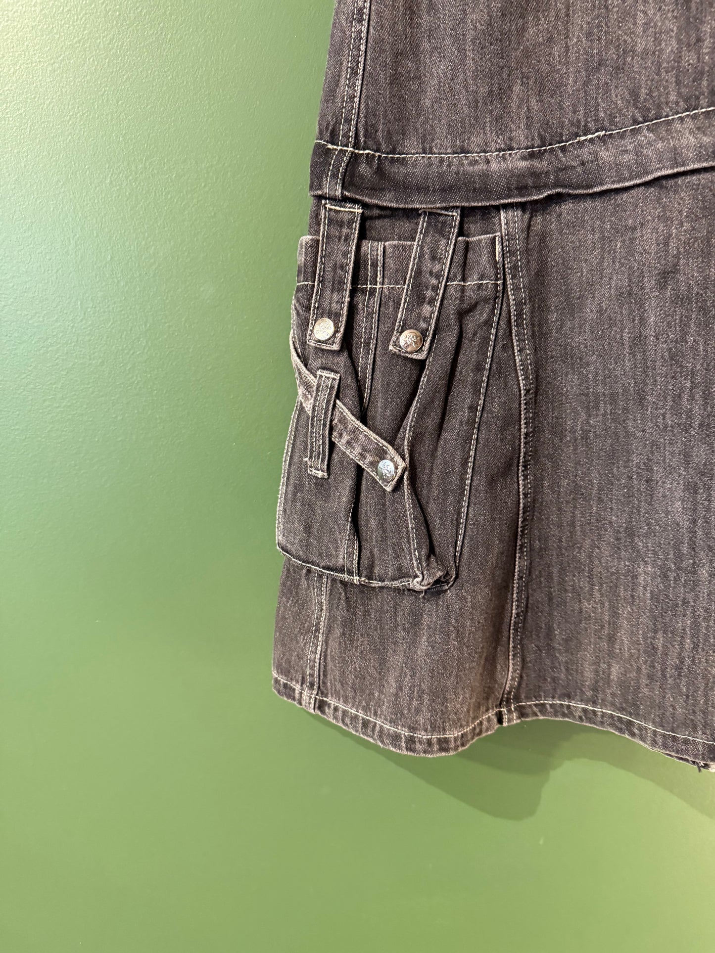 Vintage Y2K Tripp NYC 3-Length Zipped Black Skirt- 30