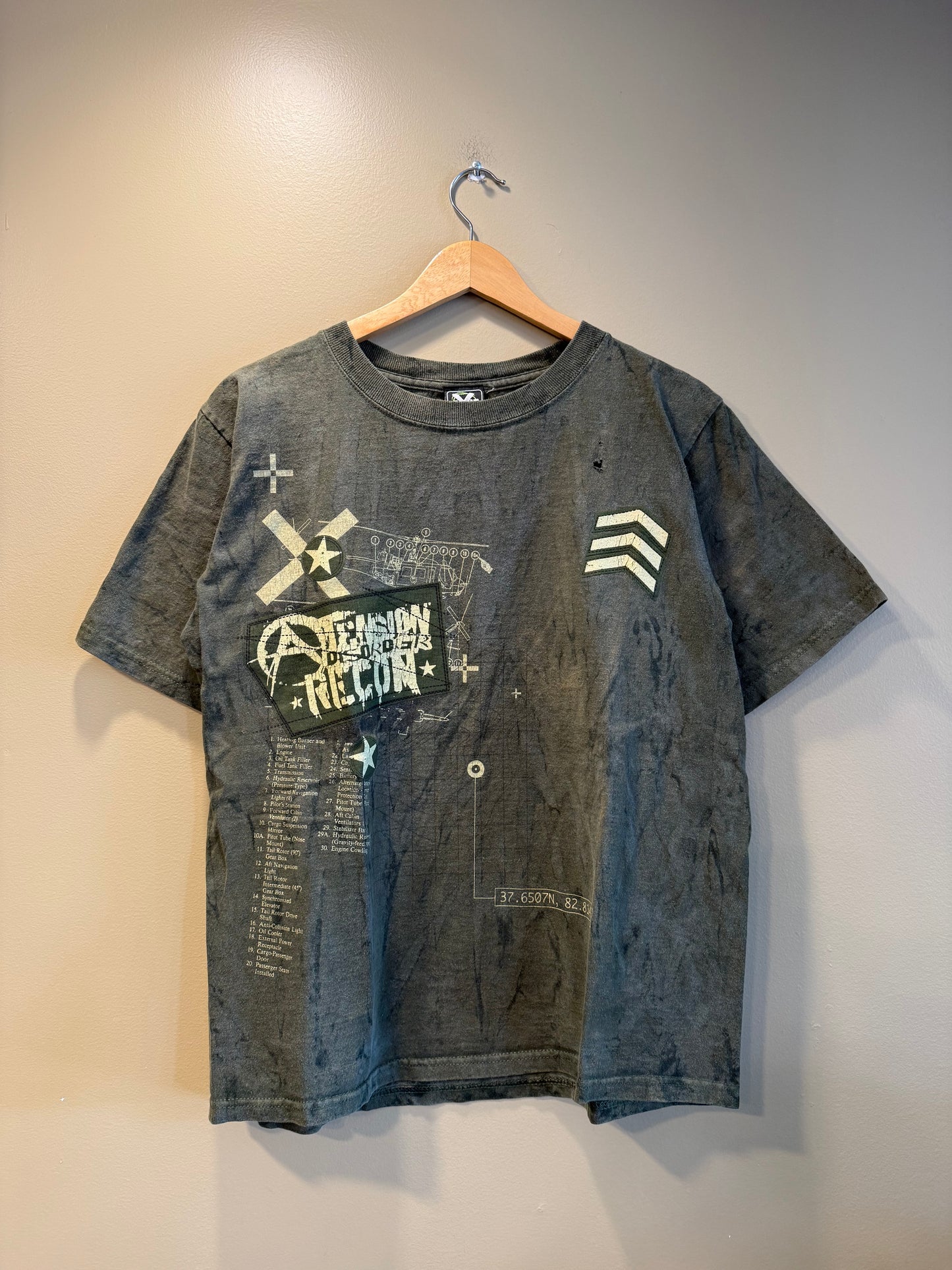 Vintage Exit 26 Distressed Military Grunge T-Shirt- M