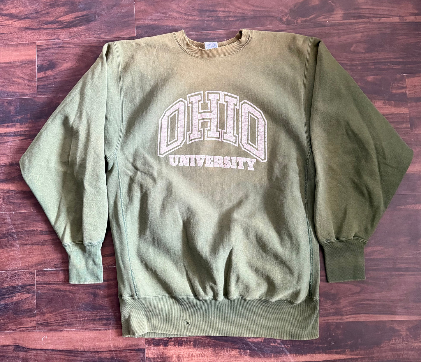 Vintage Ohio University Champion Reverse Weave Green Crewneck Sweatshirt- XL