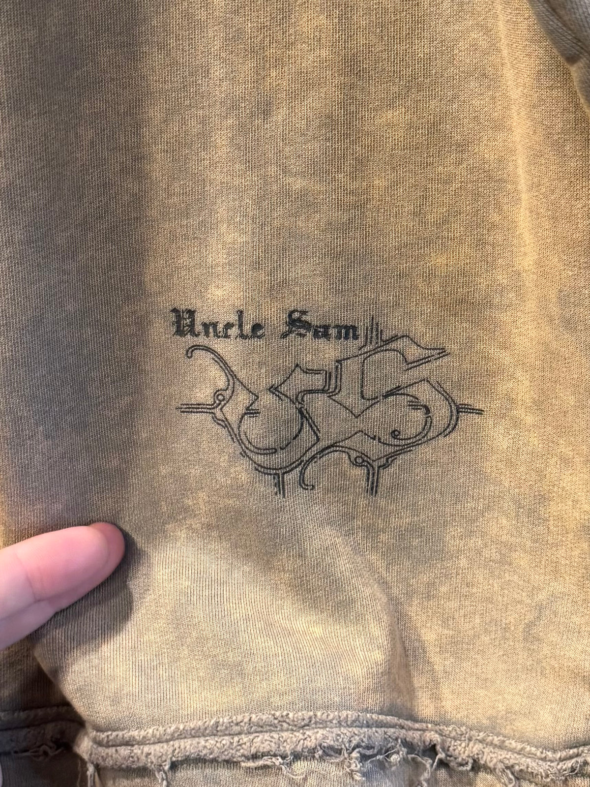 Vintage Uncle Sam Streetwear Embroidered Tan Crewneck Sweatshirt- XXL