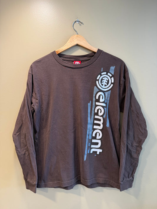 Vintage Element Skateboards Brown Long Sleeve T-Shirt- M