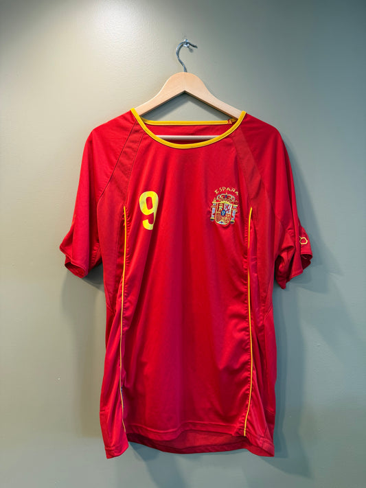 Vintage Spain National Team Fernando Torres Red Soccer Jersey- L