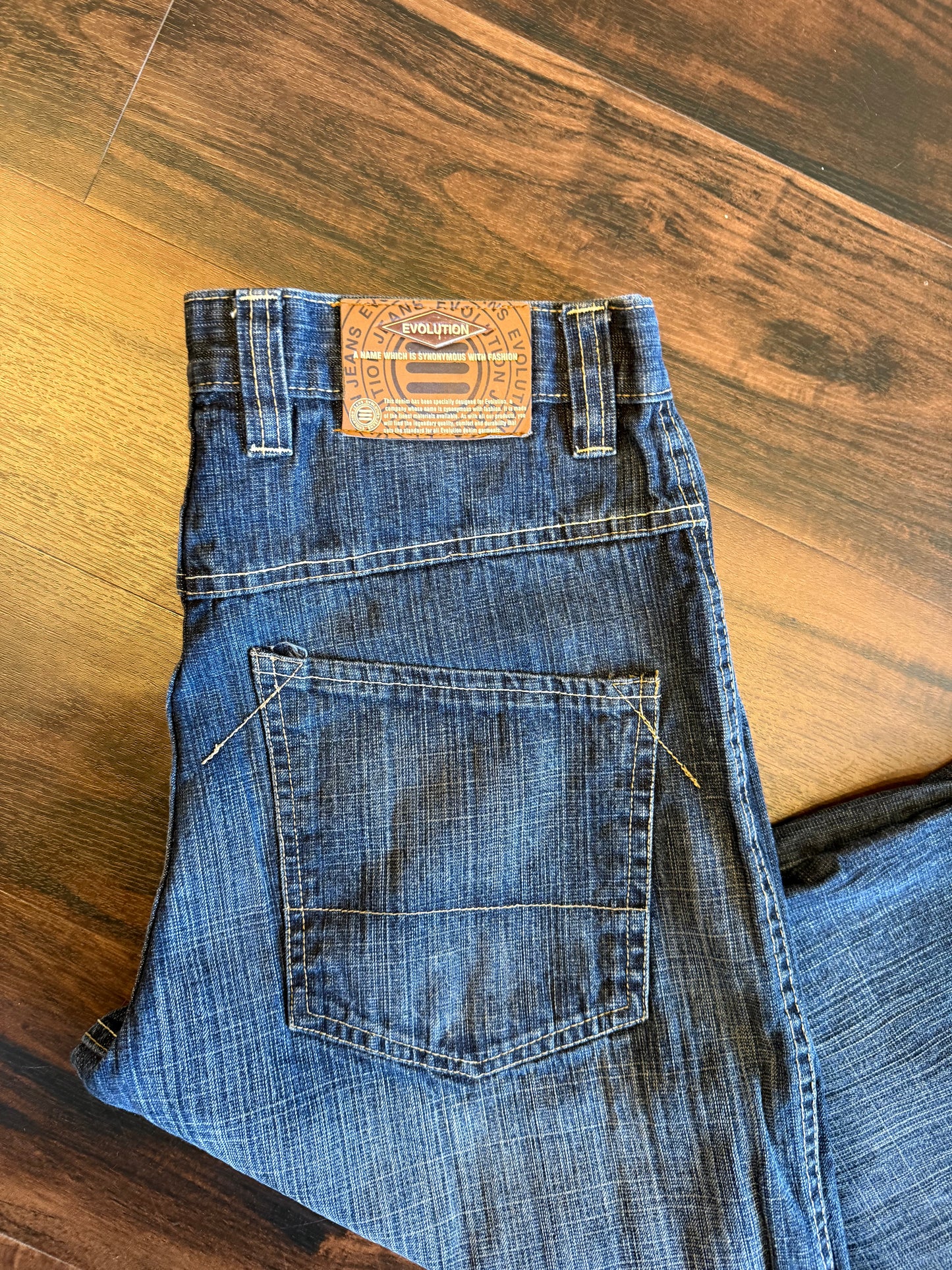 Vintage Evolution Dark Wash Streetwear Baggy Jeans- 32x32