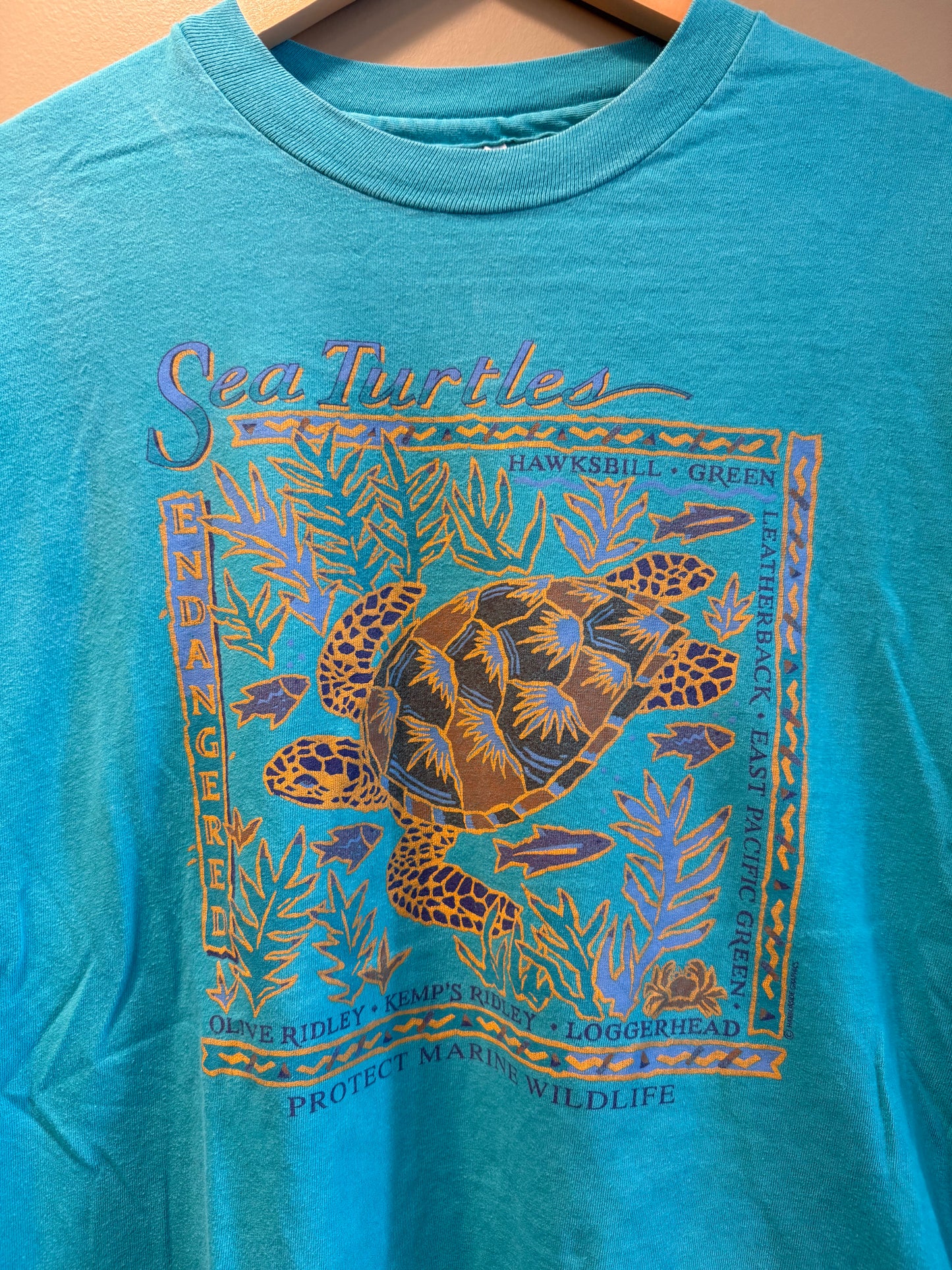 Vintage Sea Turtles Project Marine Wildlife T-Shirt- XL