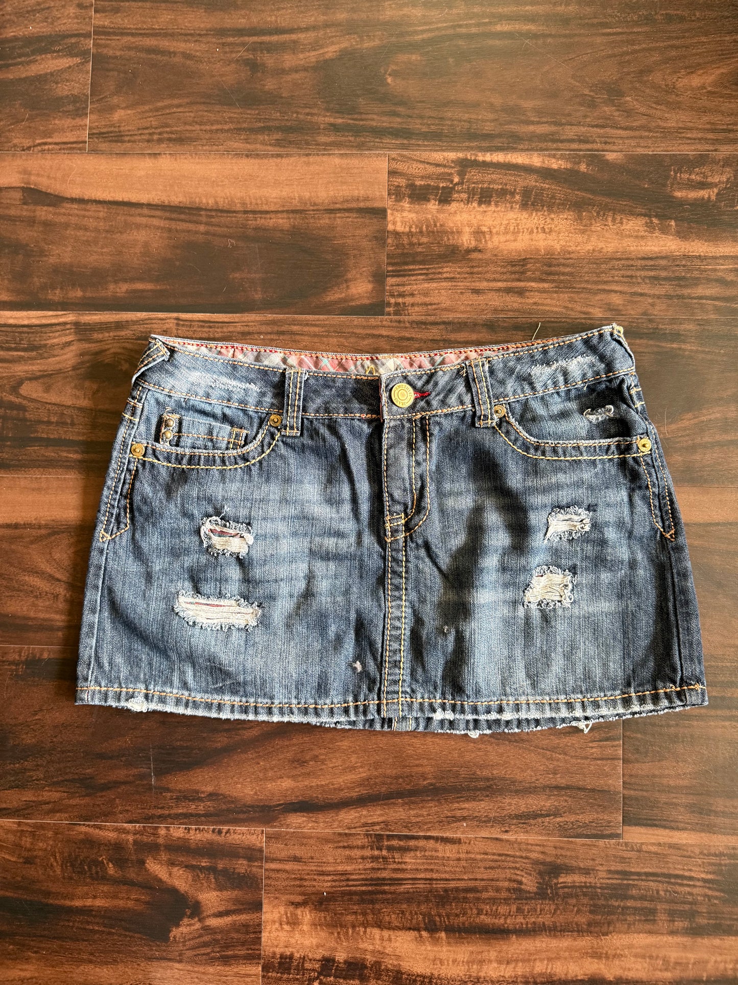 Vintage Y2K Amethyst Denim Skirt- 34