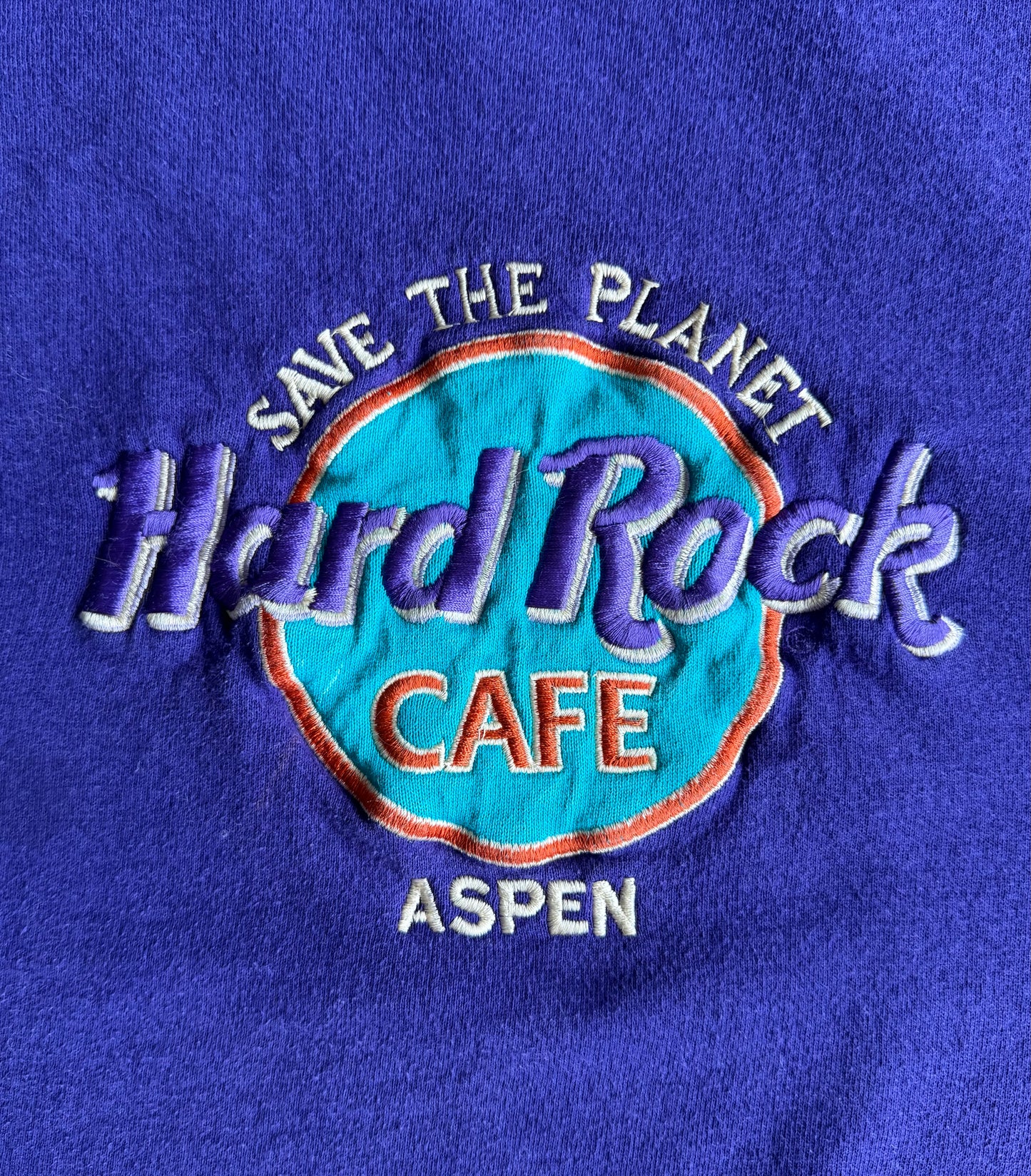 Vintage Hard Rock Cafe Aspen Purple Crewneck Sweatshirt- M