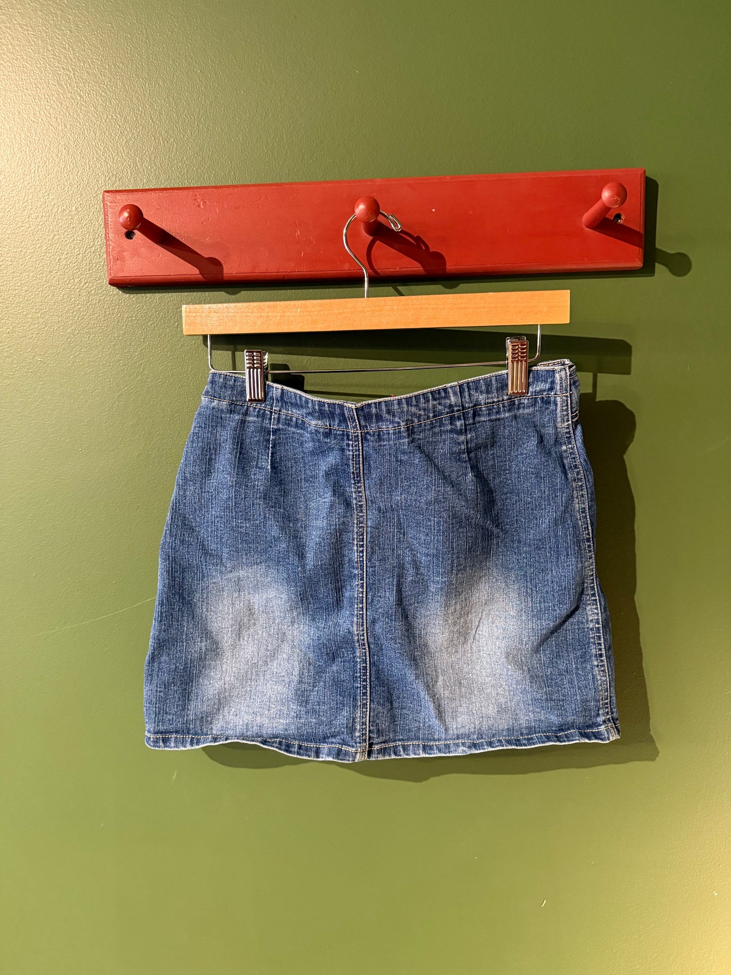 Vintage Y2K Lazer Jeans Denim Skirt- 28