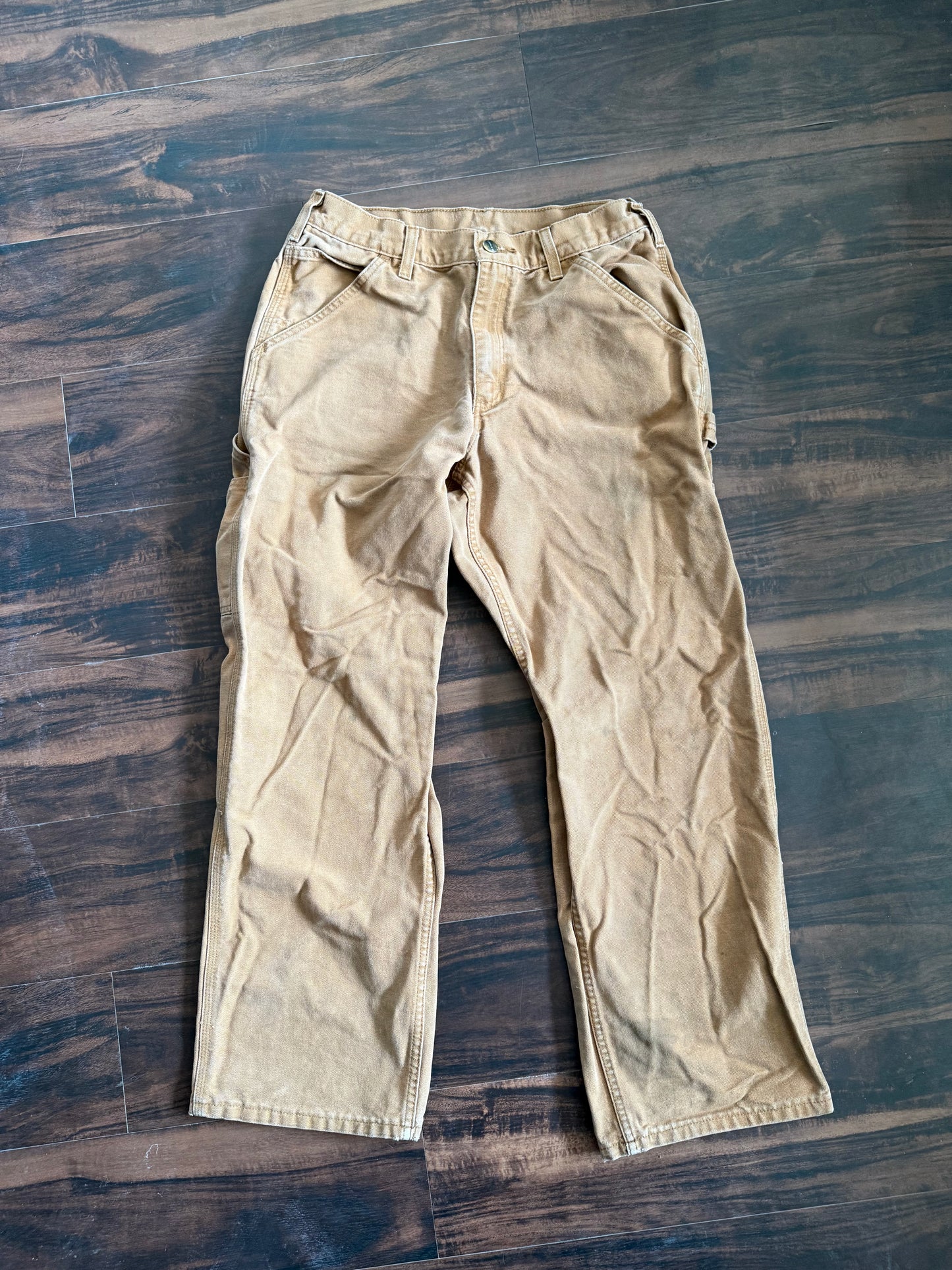 Carhartt Tan Duck Canvas Carpenter Pants- 29x28