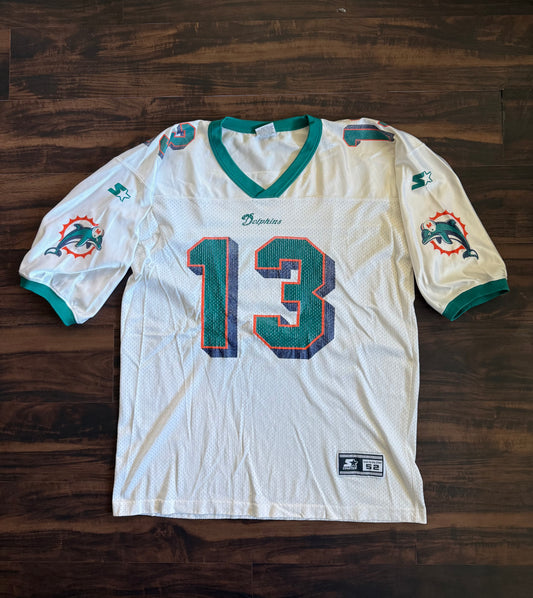 Vintage Starter Dan Marino Miami Dolphins White NFL Football Jersey- XL