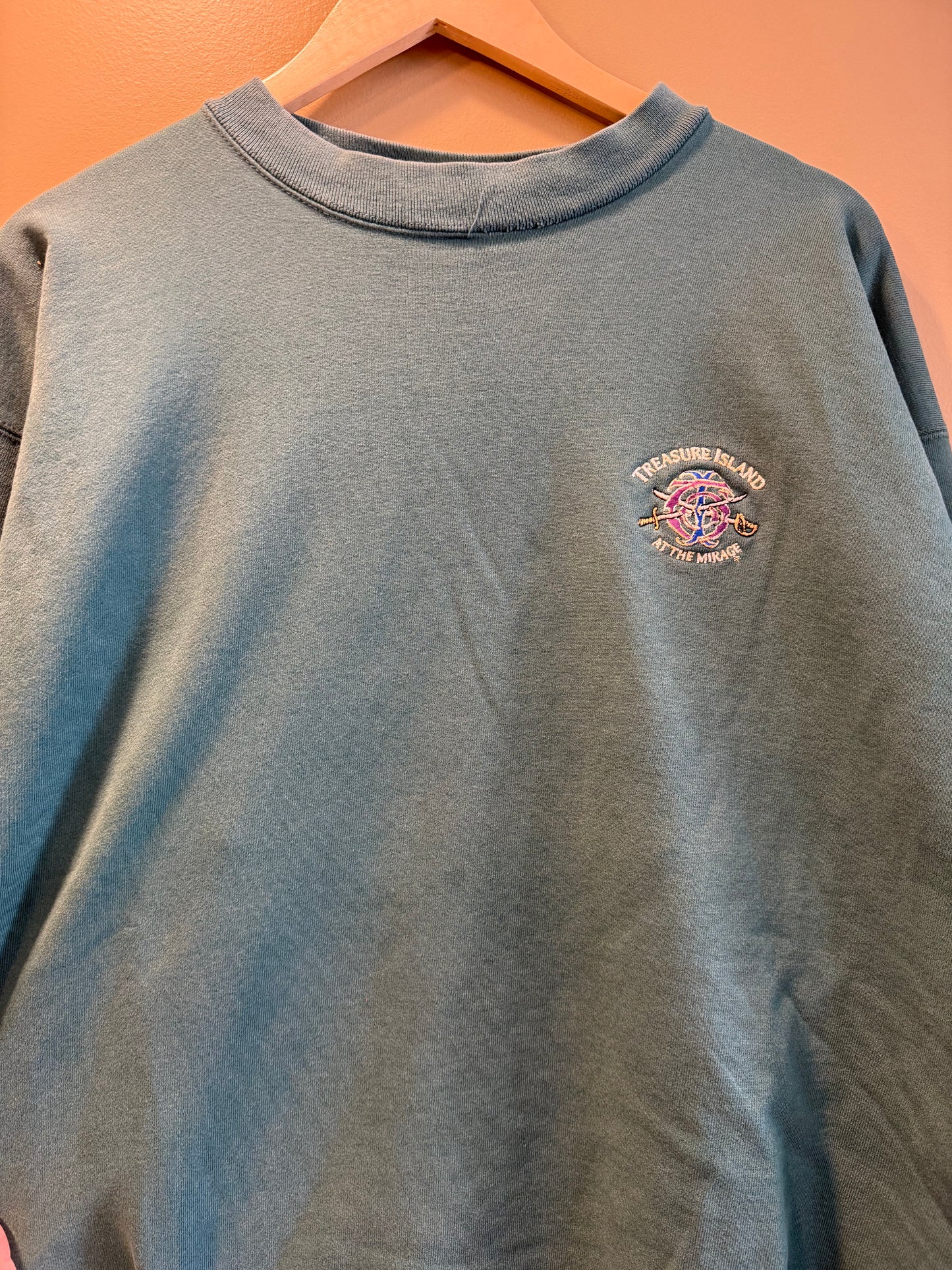 Vintage Treasure Island Las Vegas Green Crewneck Sweatshirt- XL
