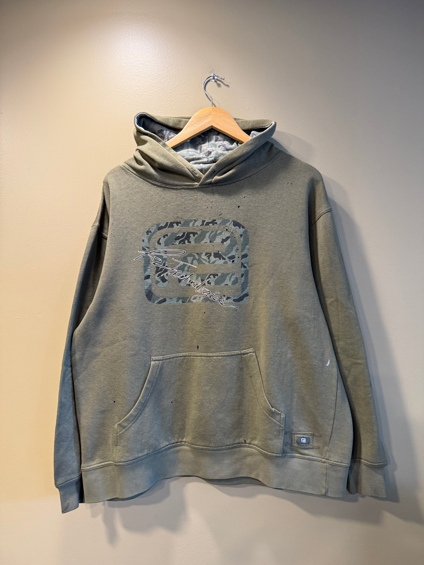 Vintage Randy River R2 Technologies Green Hoodie Sweatshirt- XL
