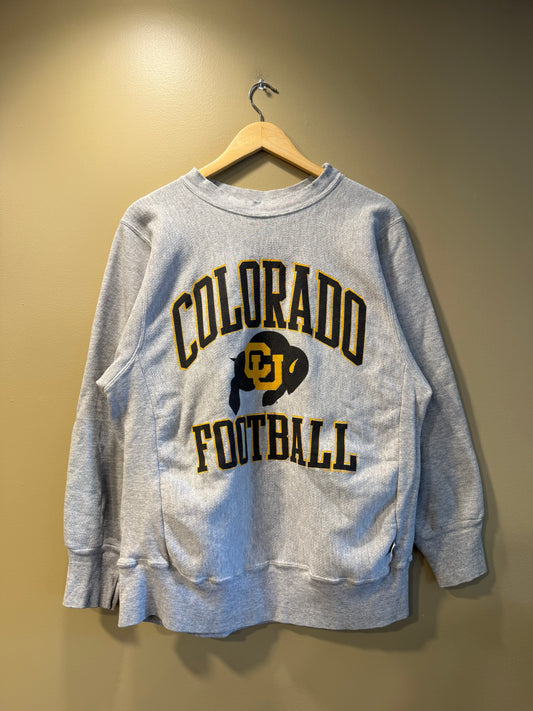 Vintage Colorado University Football Crewneck Sweatshirt- L