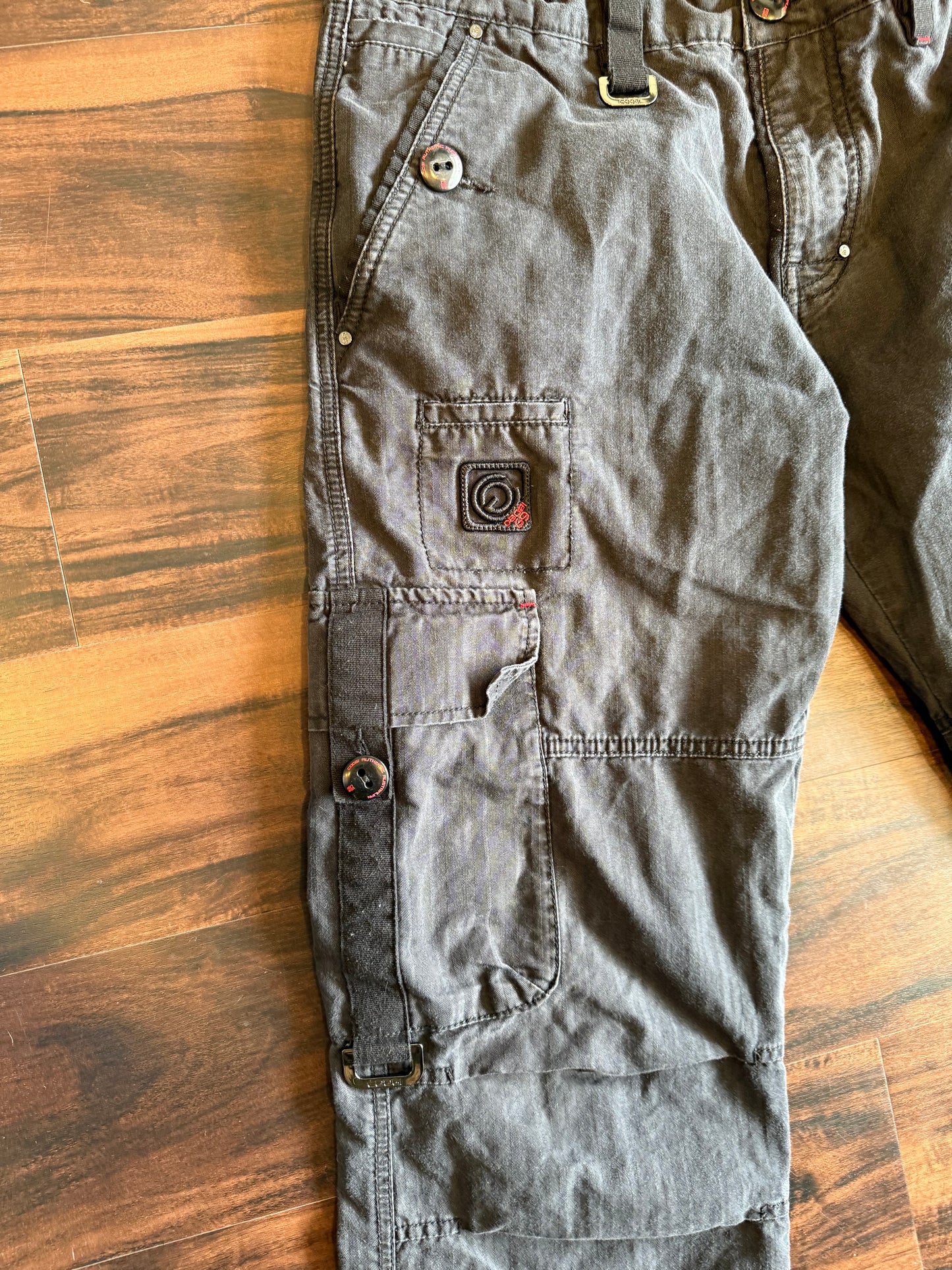 Vintage Coogi Baggy Streetwear Black Cargo Pants- 36x31
