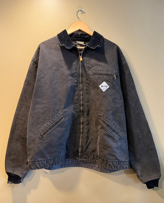 Vintage Carhartt Muleskins Dark Gray Blanket Lined Detroit Jacket- XL