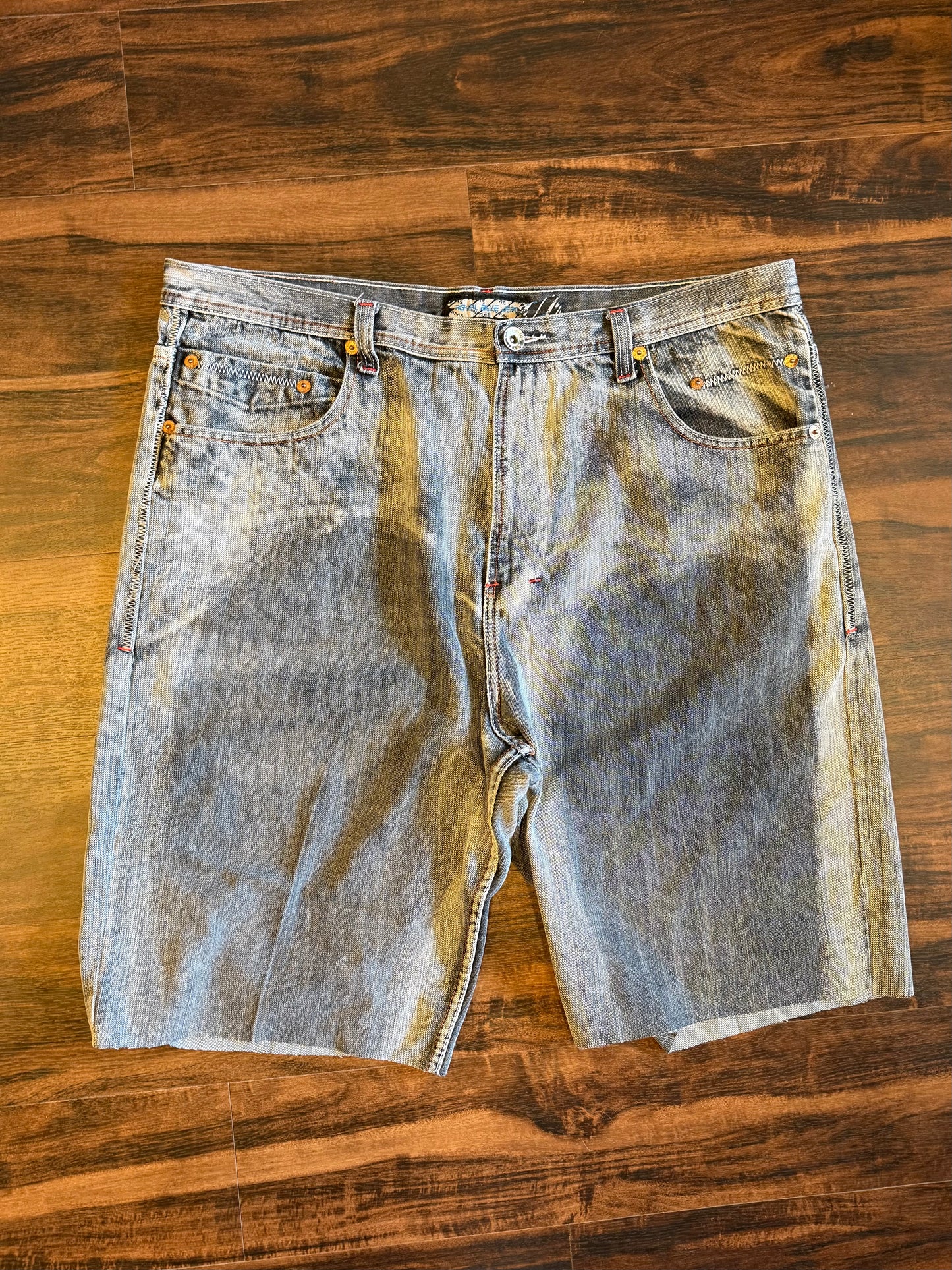 Vintage Royal Blue Jeans Baggy Streetwear Denim Jean Shorts- 42