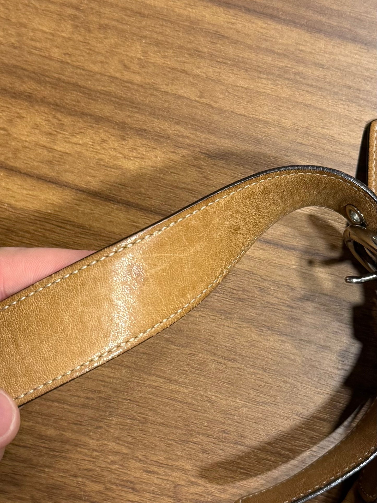 Vintage Coach 9480 Tan Soft Leather SoHo Crossbody Bag