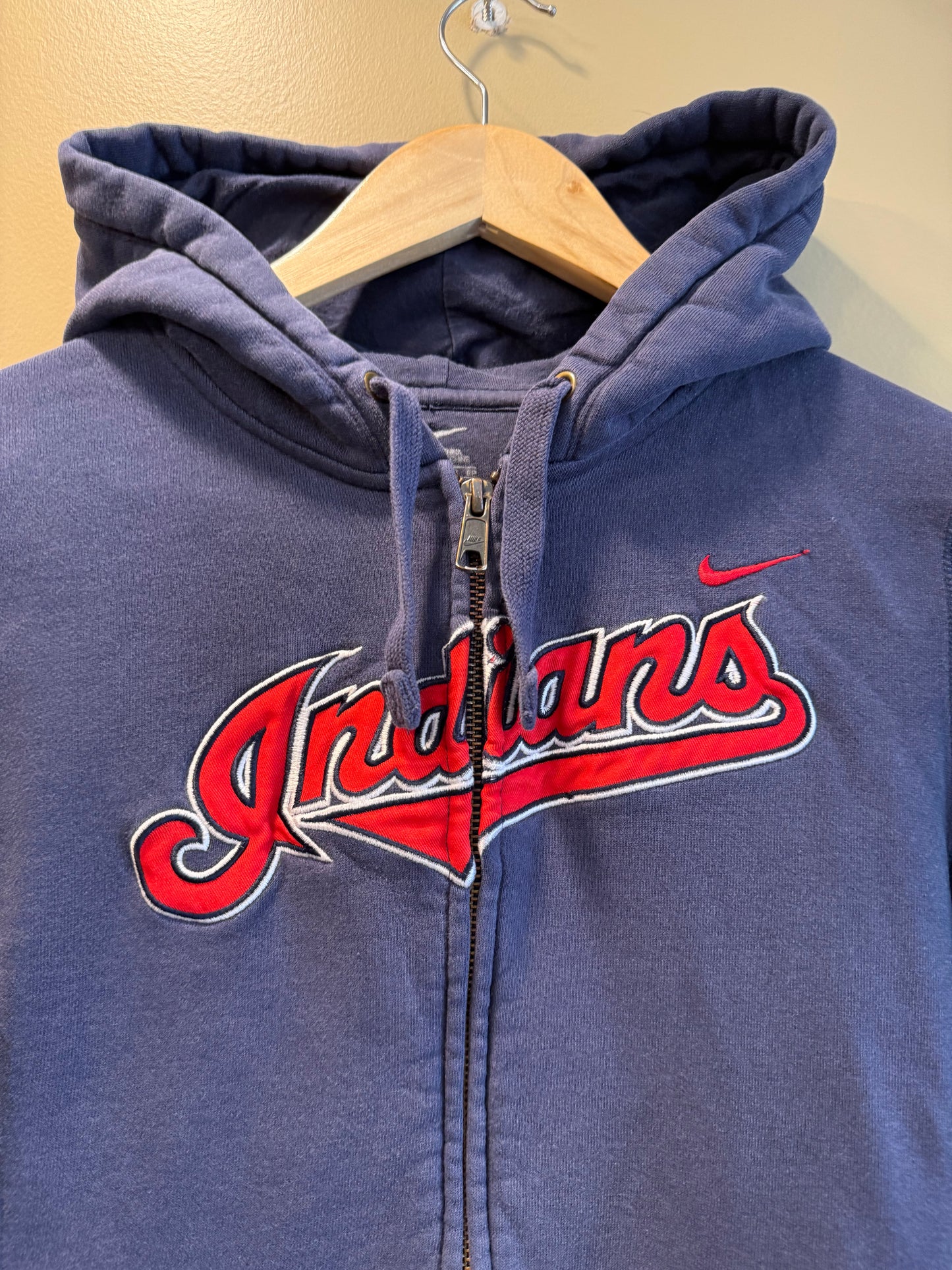Vintage Y2K Nike Cleveland Indians Zip-Up Hoodie Sweatshirt- XS