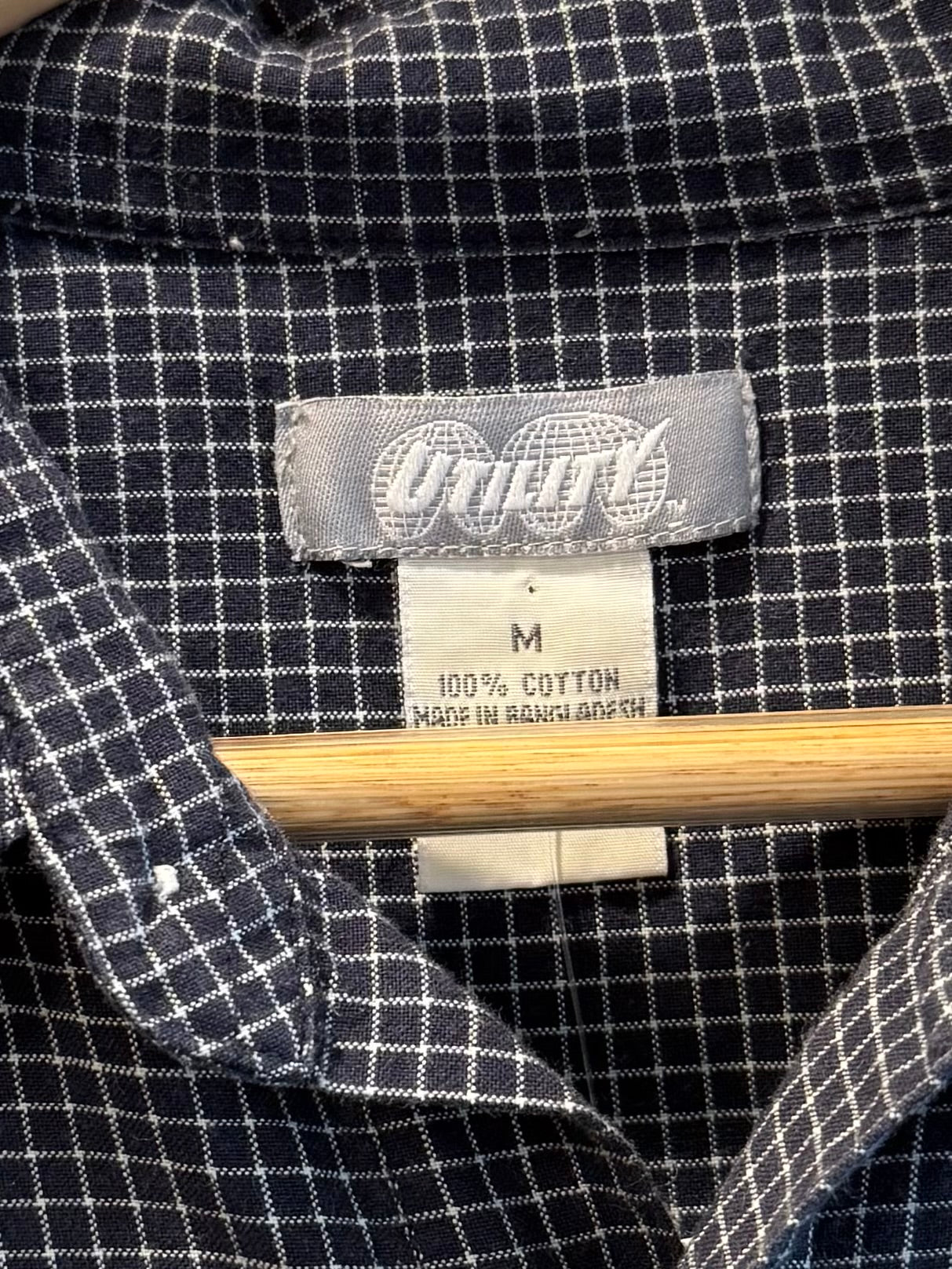 Vintage Y2K Utility Checkered Button-Up Shirt- M