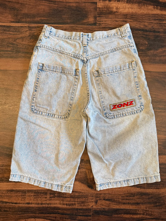 Vintage Zonz Streetwear Light Wash Denim Jean Shorts- 29