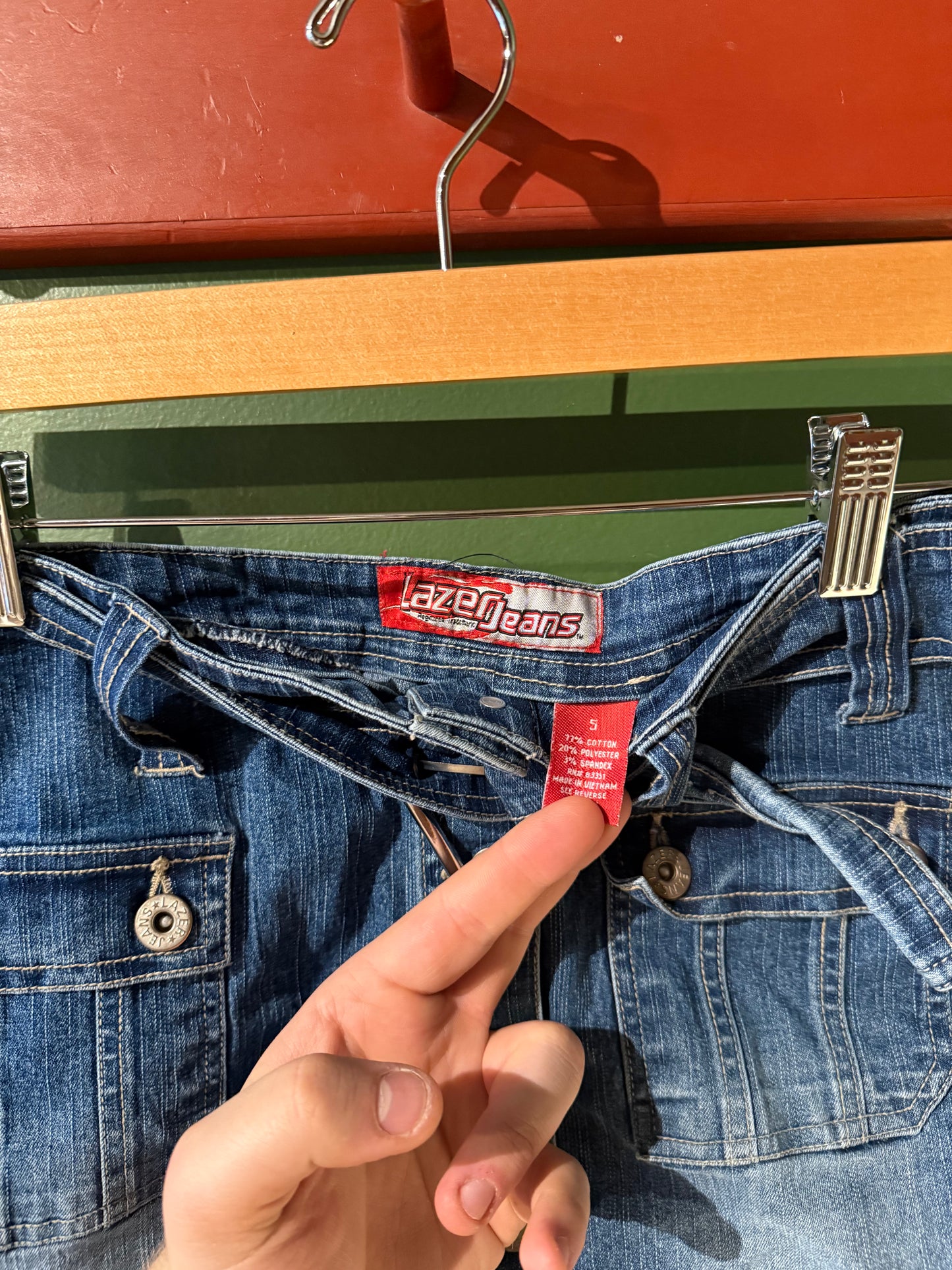 Vintage Y2K Lazer Jeans Denim Skirt- 28