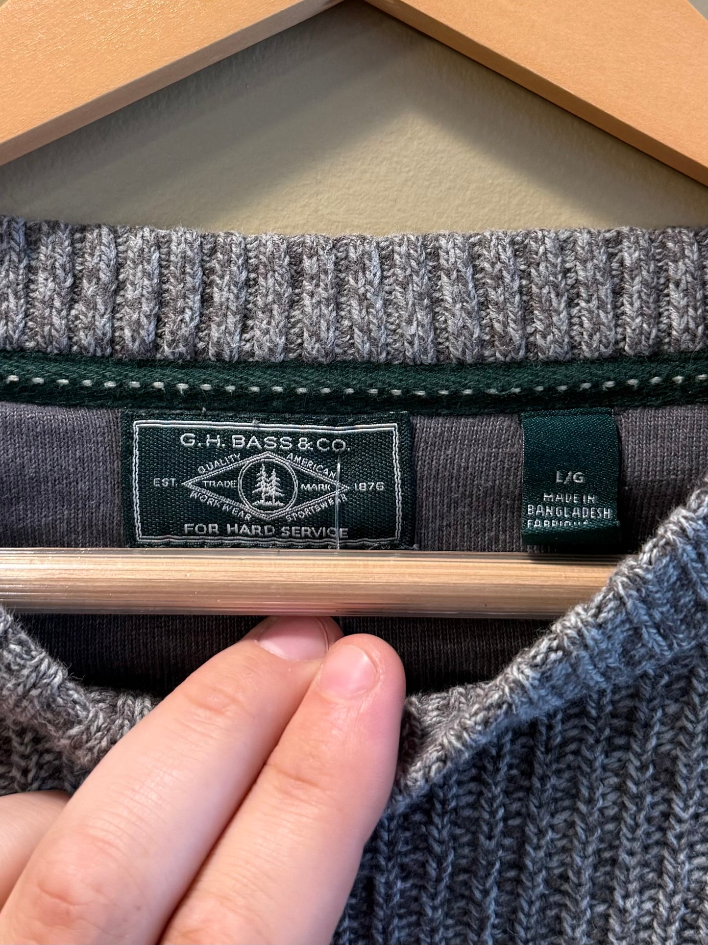 Vintage GH Bass & Co Beige Knit Sweater- L