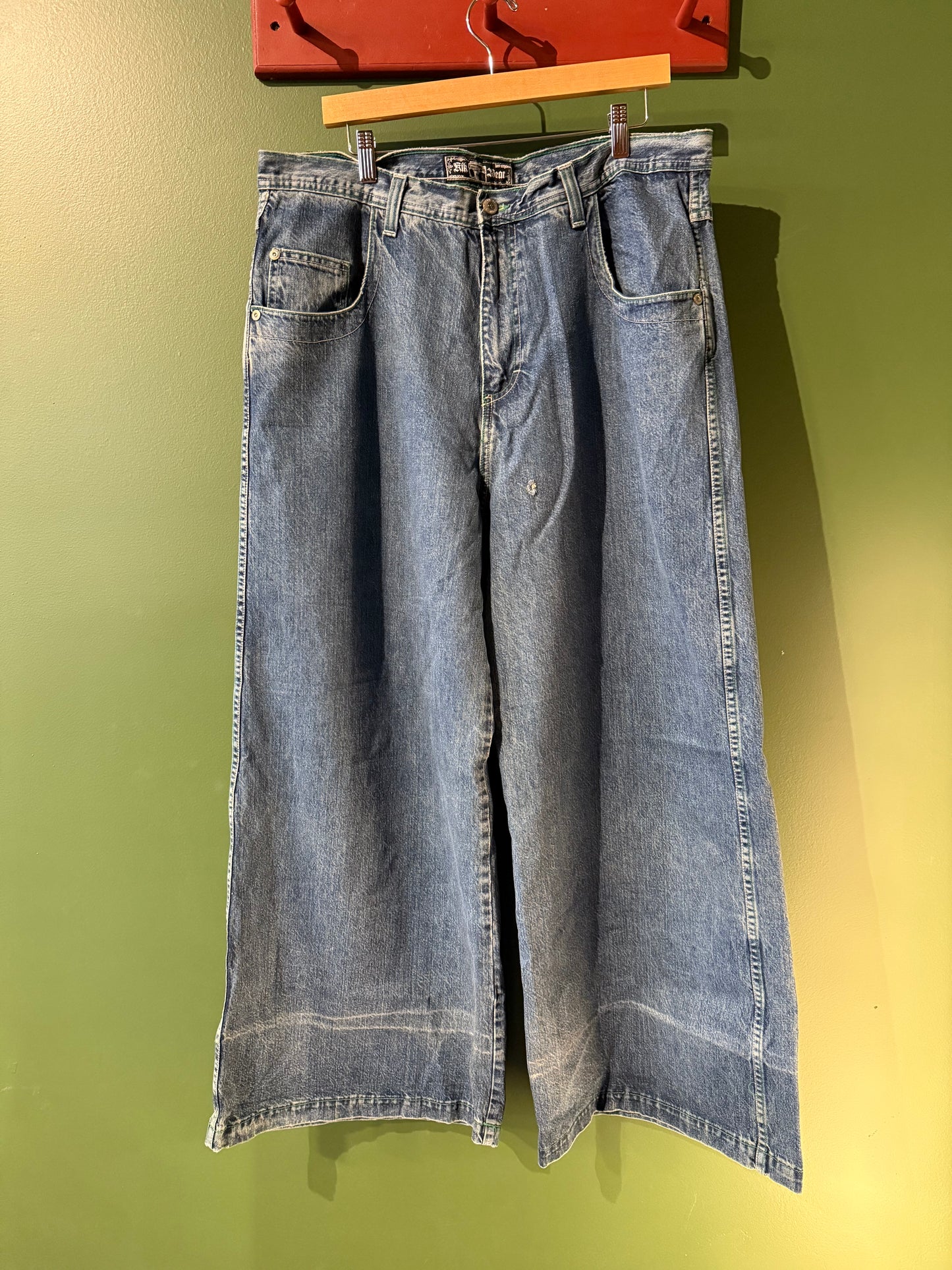 Vintage Kikwear Baggy Skate Streetwear Denim Jeans- 37x32