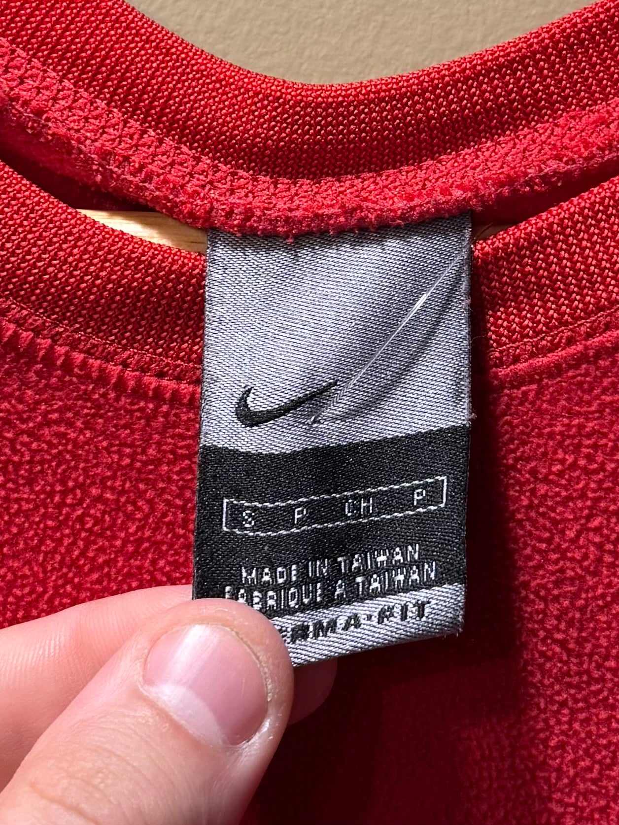Vintage Nike Red Fleece Crewneck Sweatshirt- S