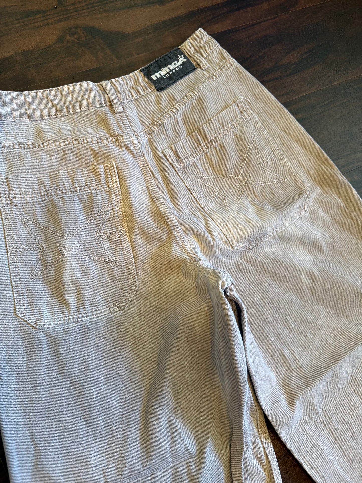 Minga London Wide Leg Tan Streetwear Pants- 30x30