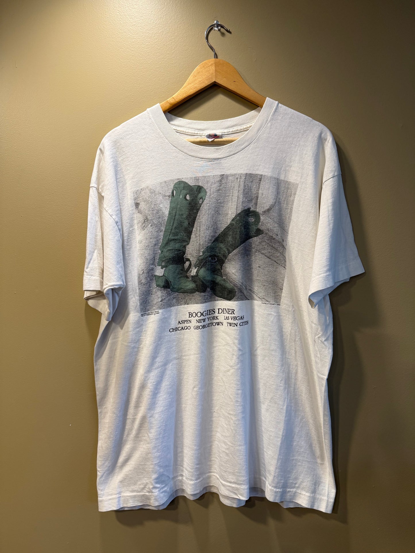 Vintage Boogie’s Diner Cowboy Boots T-Shirt- XL