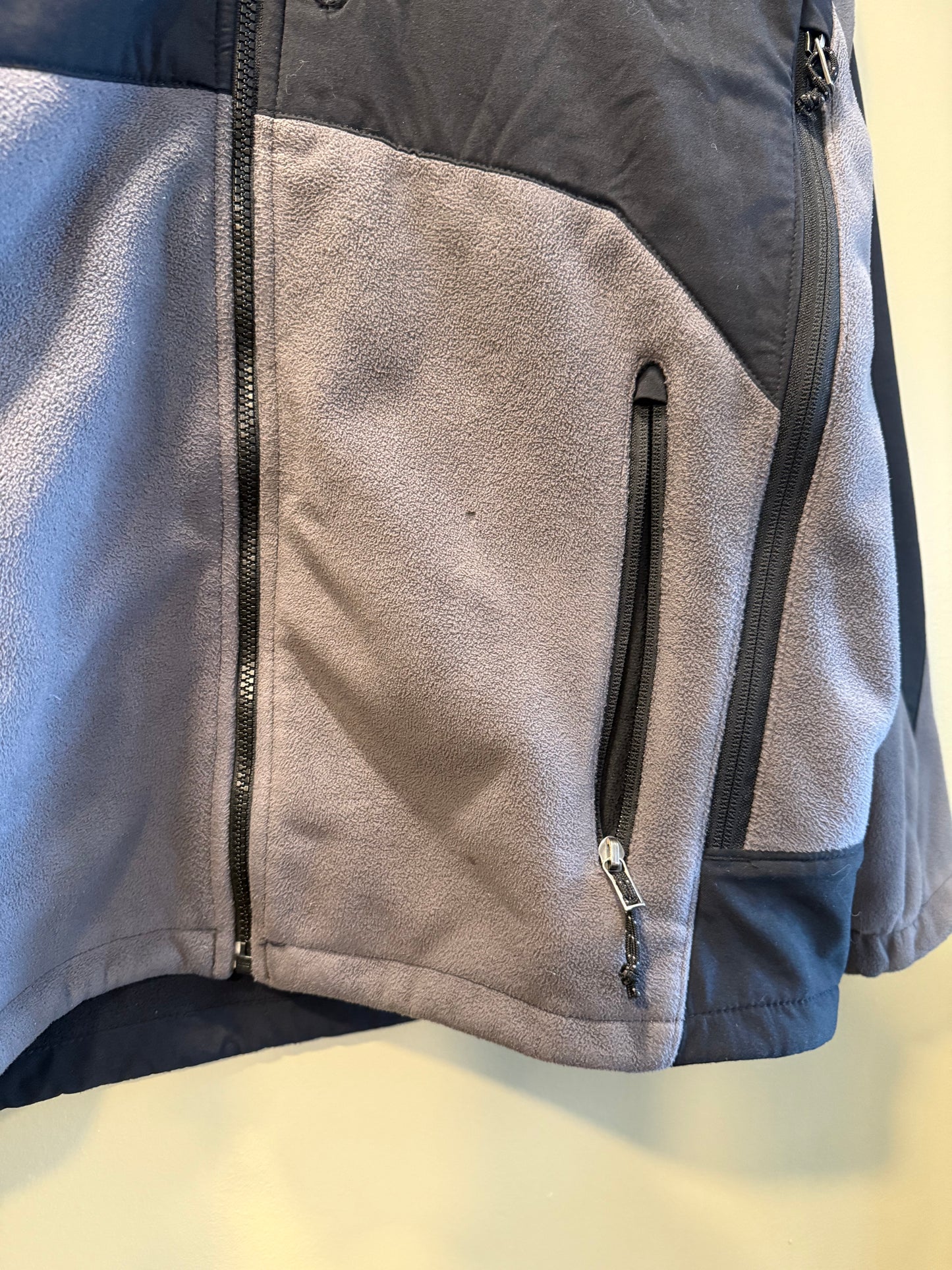 Vintage Columbia Gray Tech Fleece Jacket- L