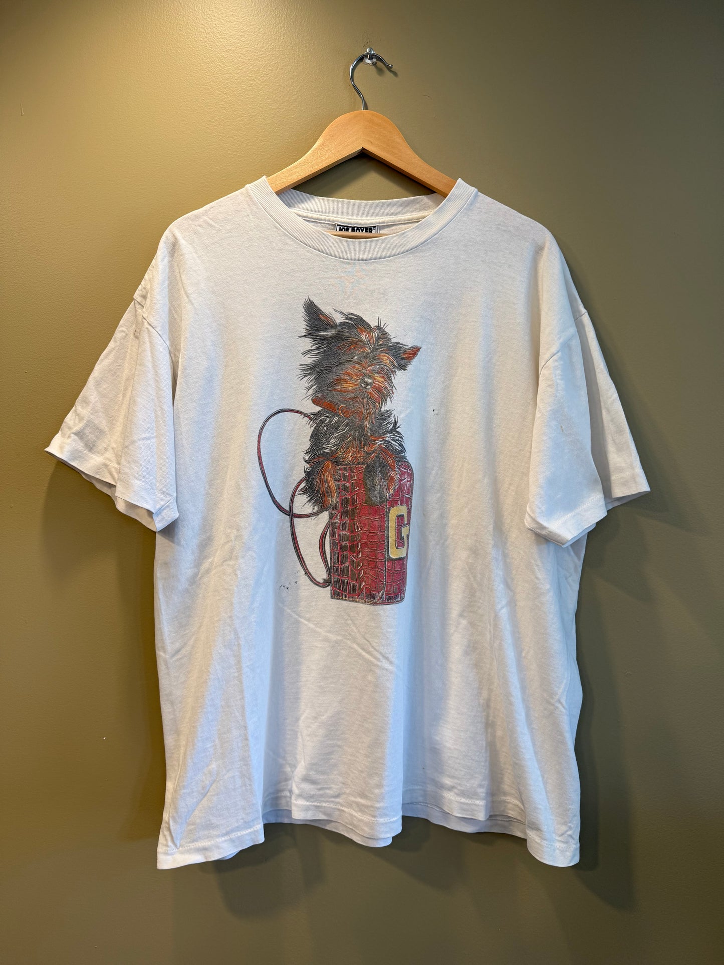 Vintage Joe Boxer Girlfriend Dog T-Shirt- XL