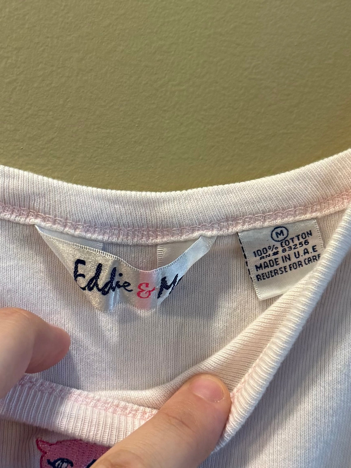 Vintage Eddie & Me Pink Cat Tank Top- M
