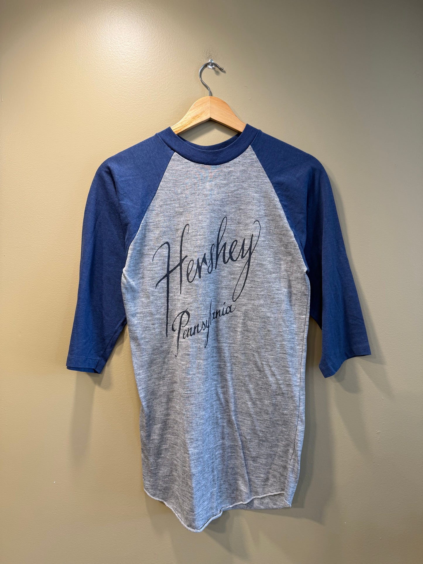 Vintage 70s Hershey Pennsylvania Raglan T-Shirt- S
