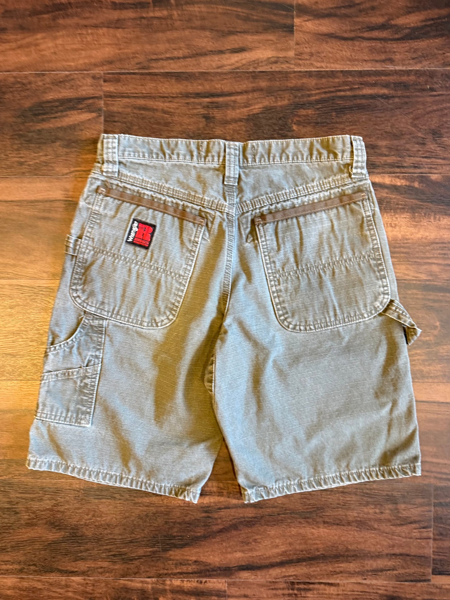 Vintage Wrangler Riggs Workwear Dark Green Cotton Canvas Shorts- 30x10