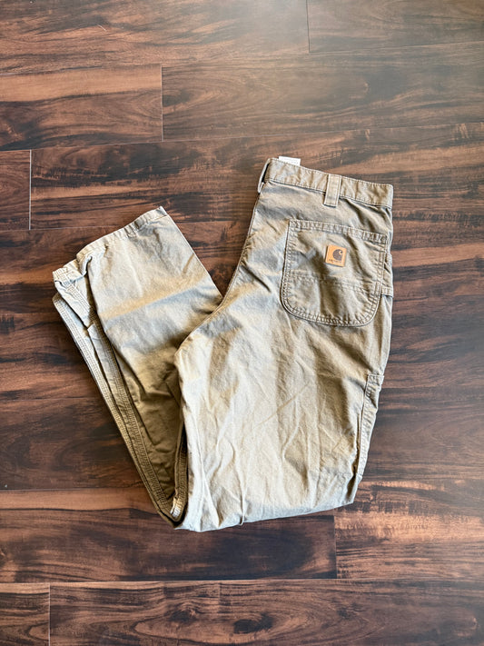 Vintage Carhartt Gray Canvas Carpenter Pants- 36x32