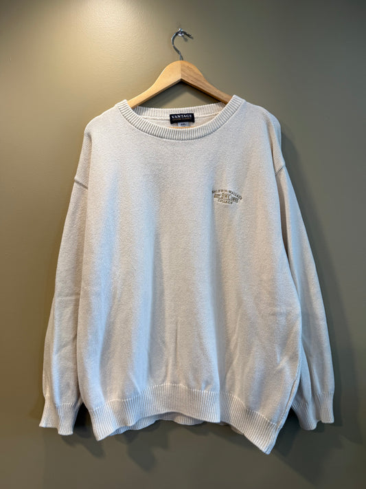 Vintage Vantage Baldwin Wallace College White Sweater- XXL