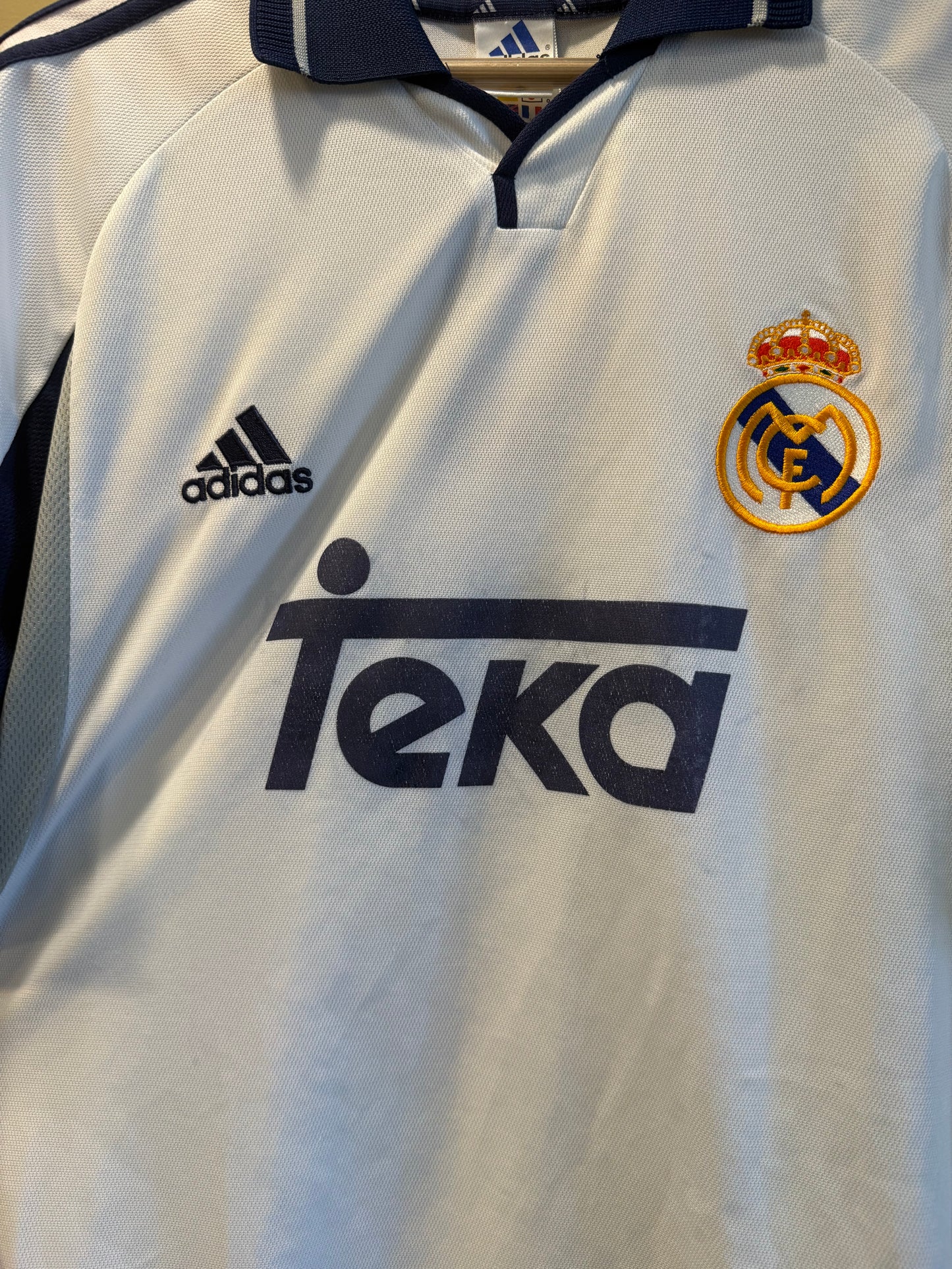 Vintage Adidas Real Madrid Teka 98-2000 White Soccer Jersey- M/L