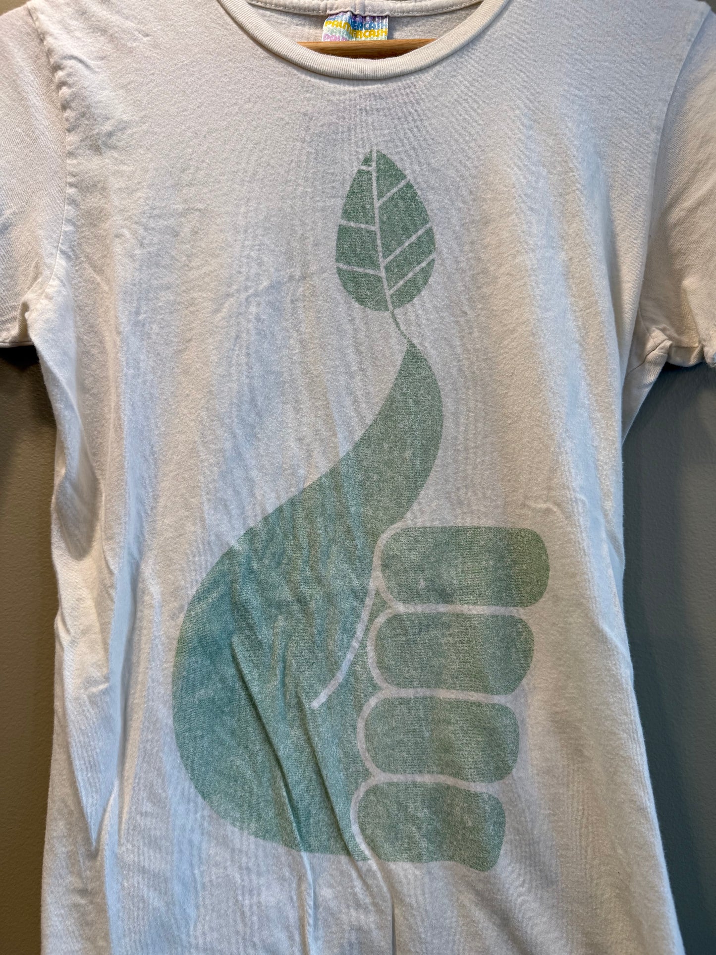Vintage Y2K Women’s Green Thumb T-Shirt- M