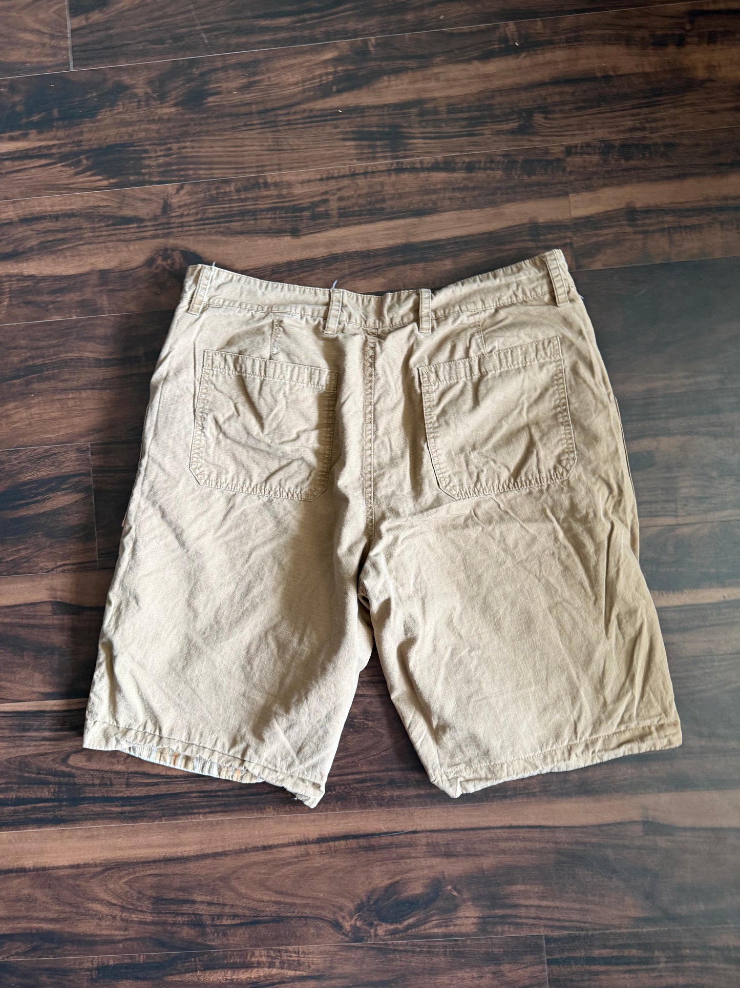 Vintage Reversible Orange & Brown Checkered Shorts- 36