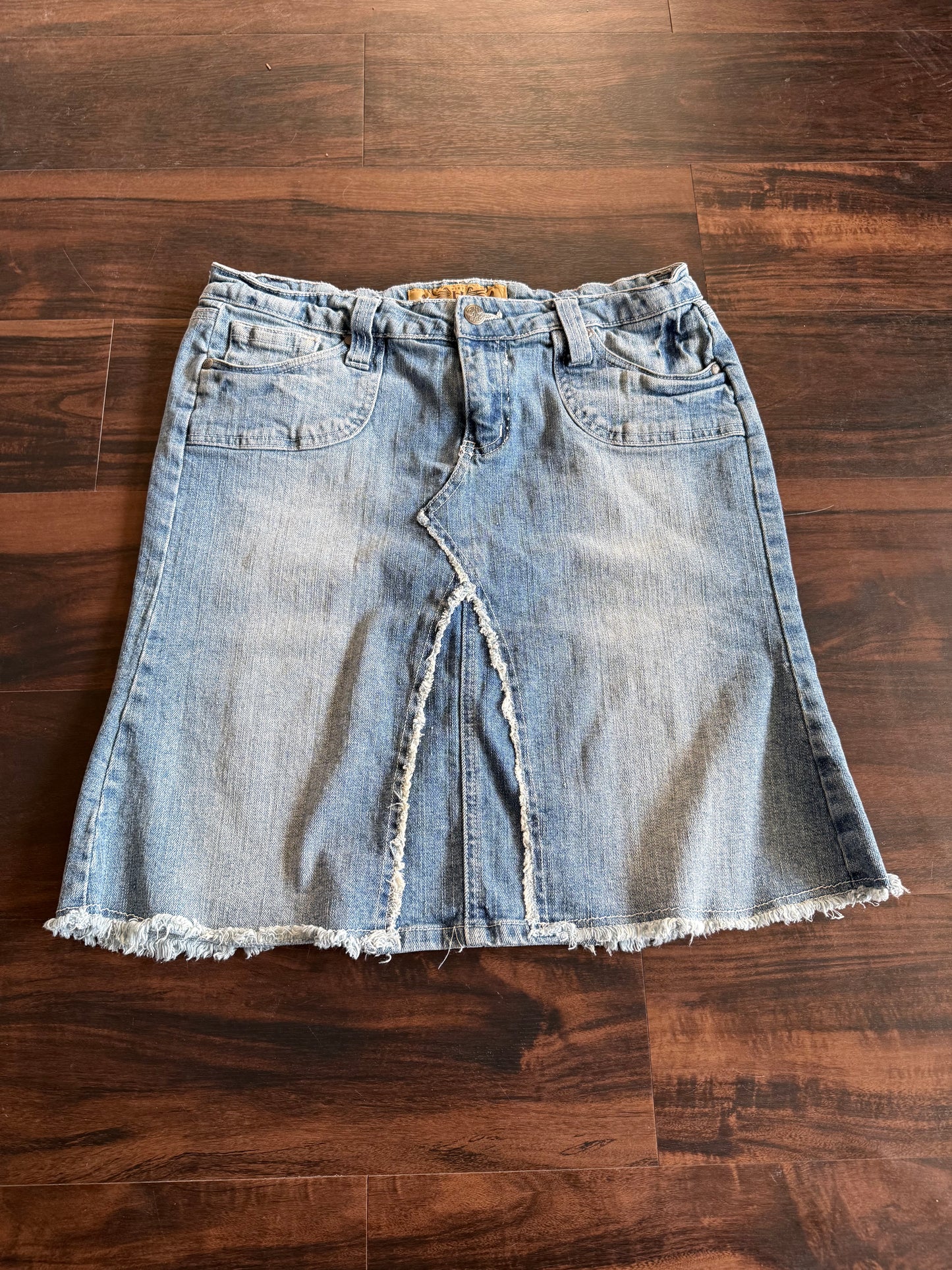Vintage Y2K Hint Jeans Light Wash Denim Skirt- 31