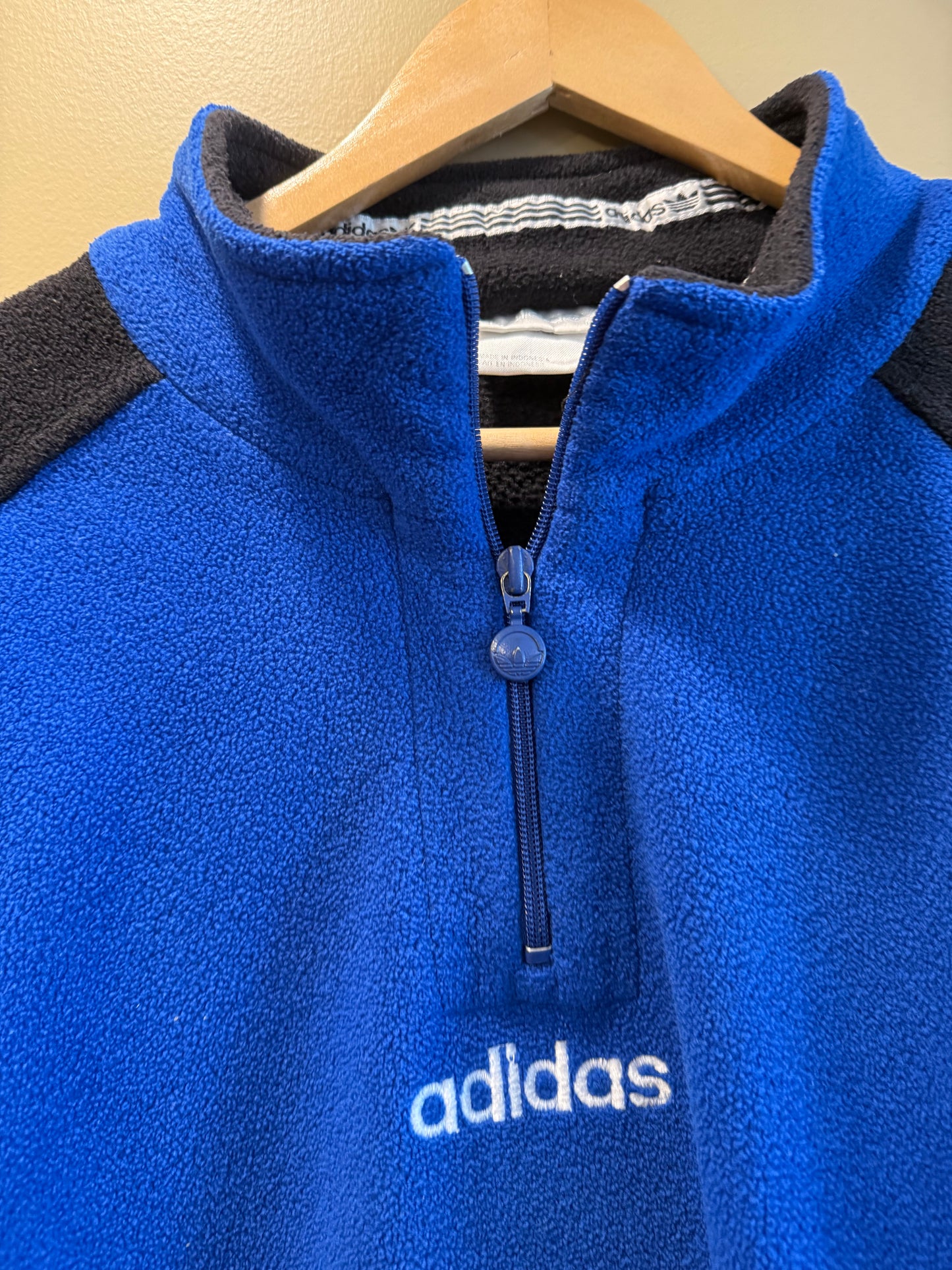Vintage Adidas Blue Soccer Fleece Jacket- XL