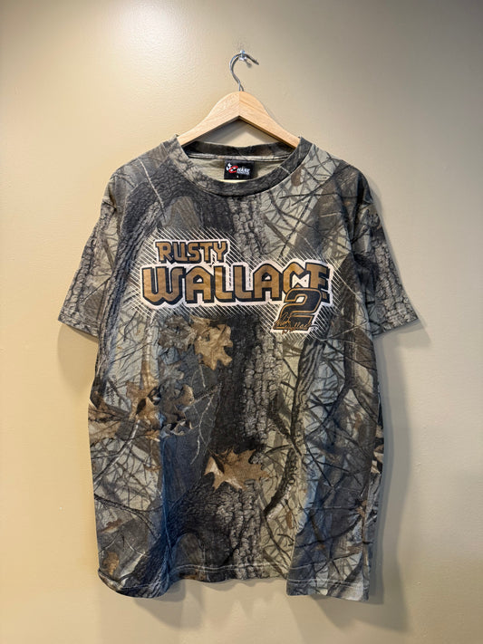 Vintage Chase Authentics Rusty Wallace Tree Camo T-Shirt- L