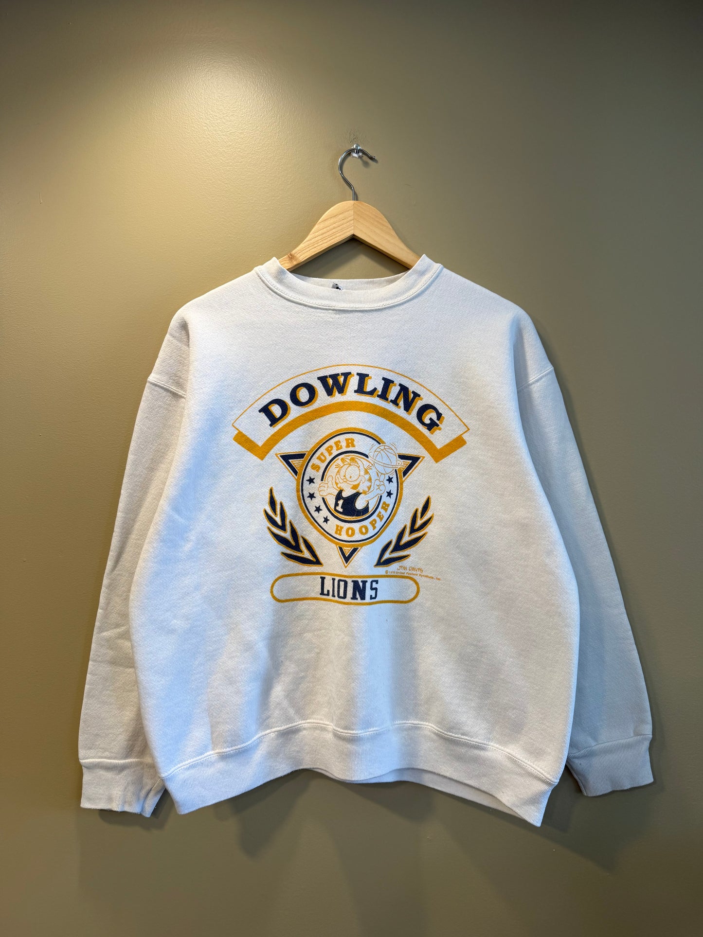 Vintage Dowling Lions Garfield Boxy Crewneck Sweatshirt- L