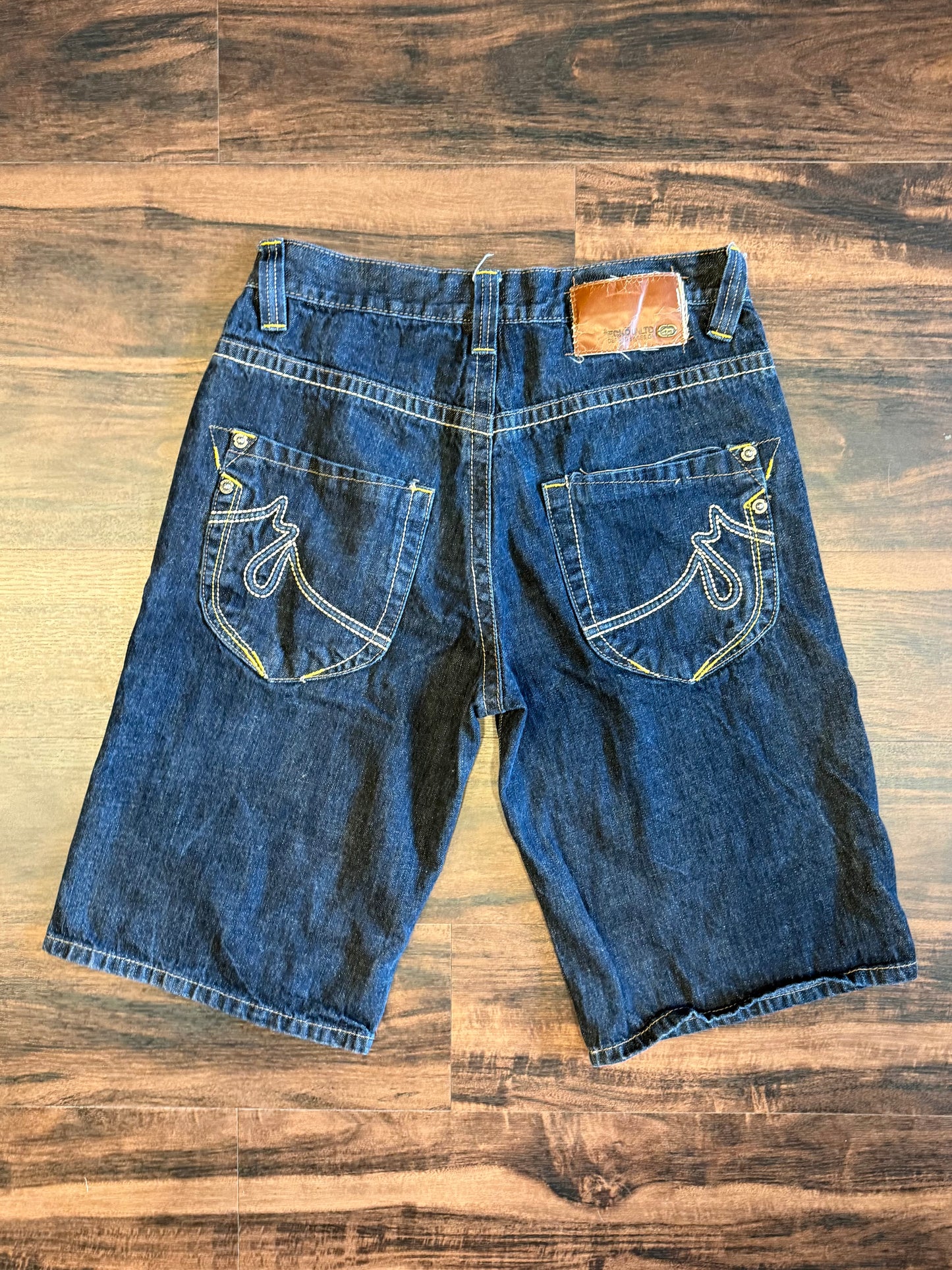 Vintage Ecko Unlimited Dark Wash Denim Jean Shorts- 32