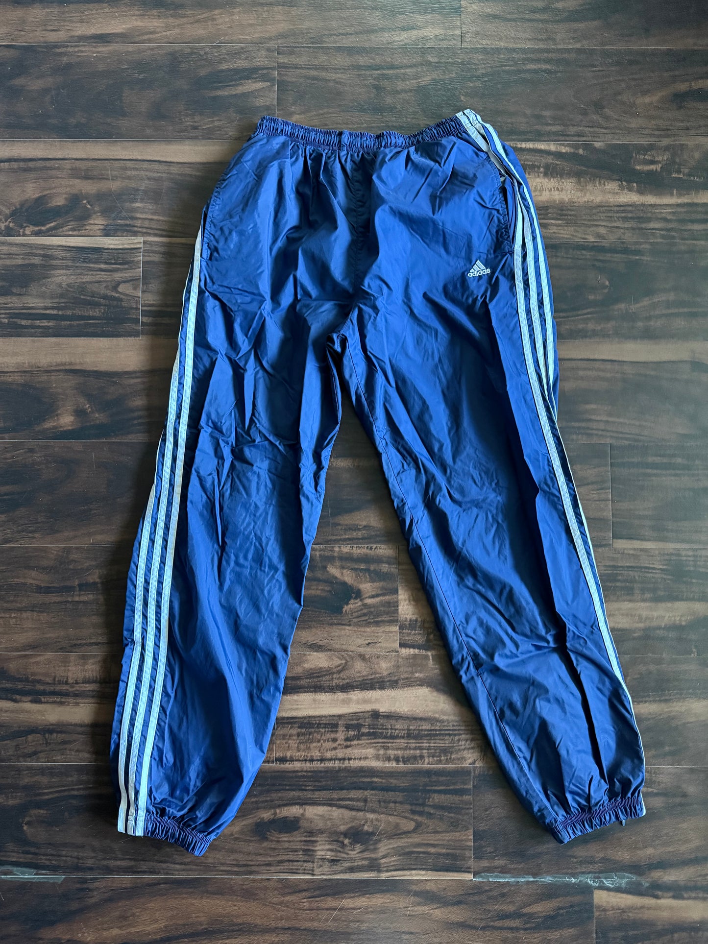 Vintage Adidas Blue Striped Athletic Track Pants- 30x32