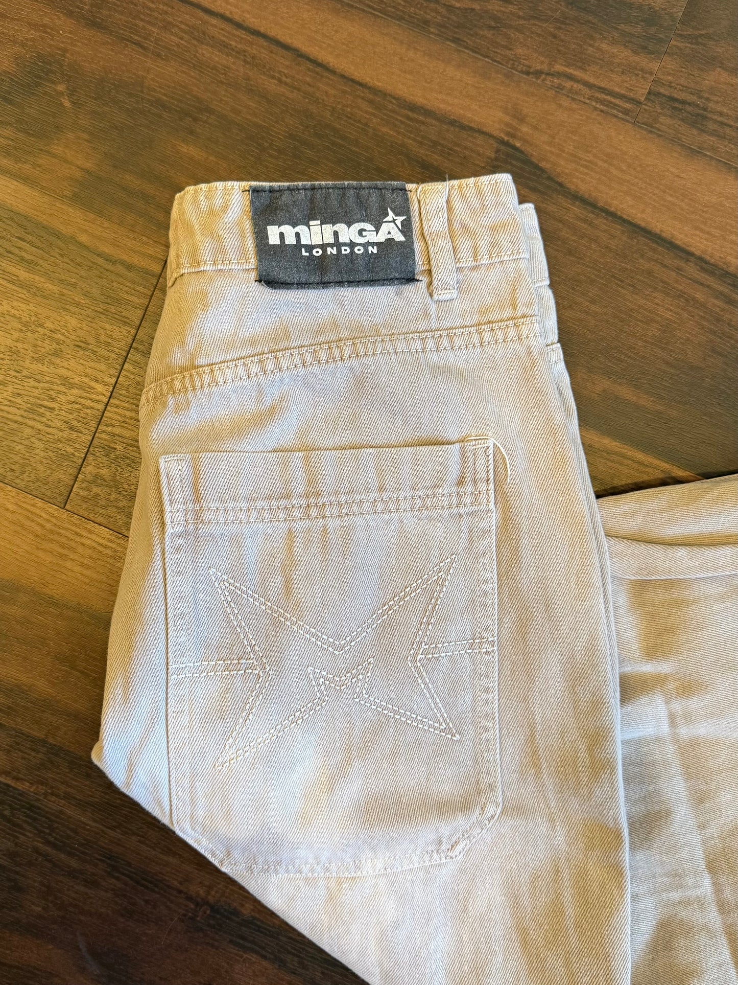 Minga London Wide Leg Tan Streetwear Pants- 30x30