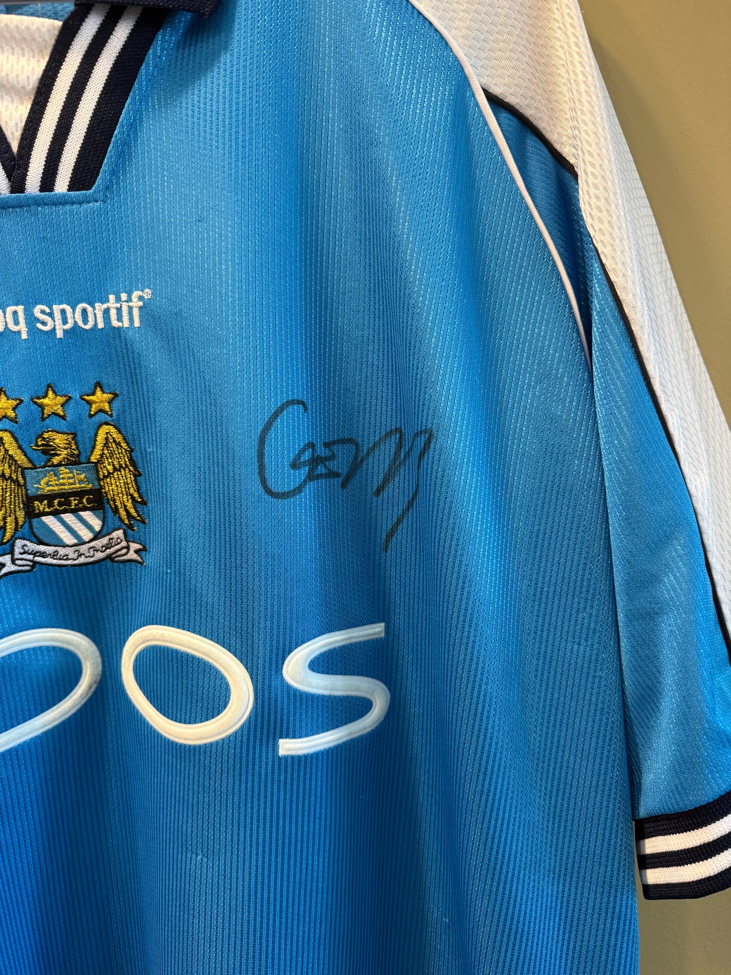 Vintage Manchester City Le Coq Sportif 1999-2001 Blue Home Soccer Jersey- XL